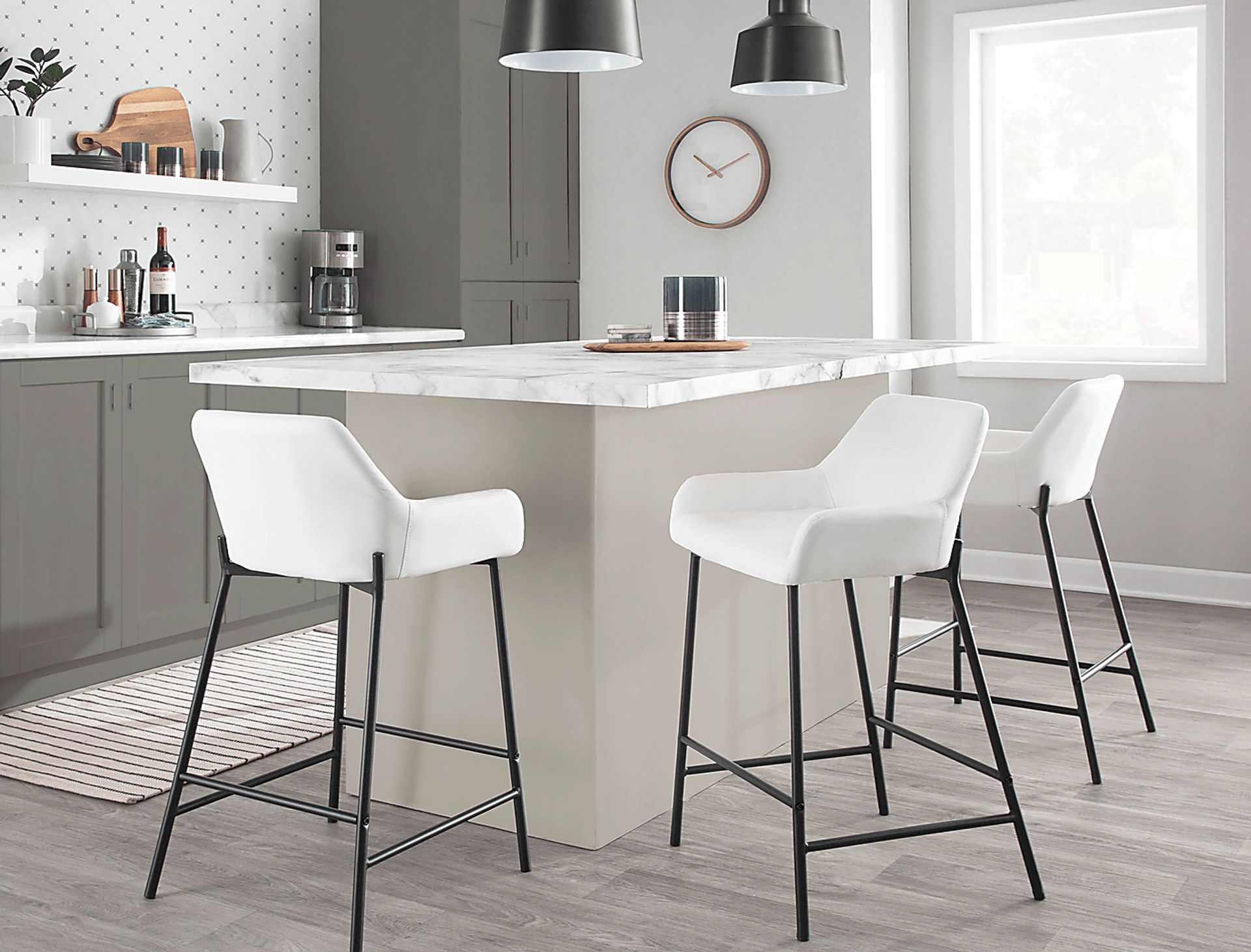Rimcrest II White Counter Height Stool Set of 2 - Image 9