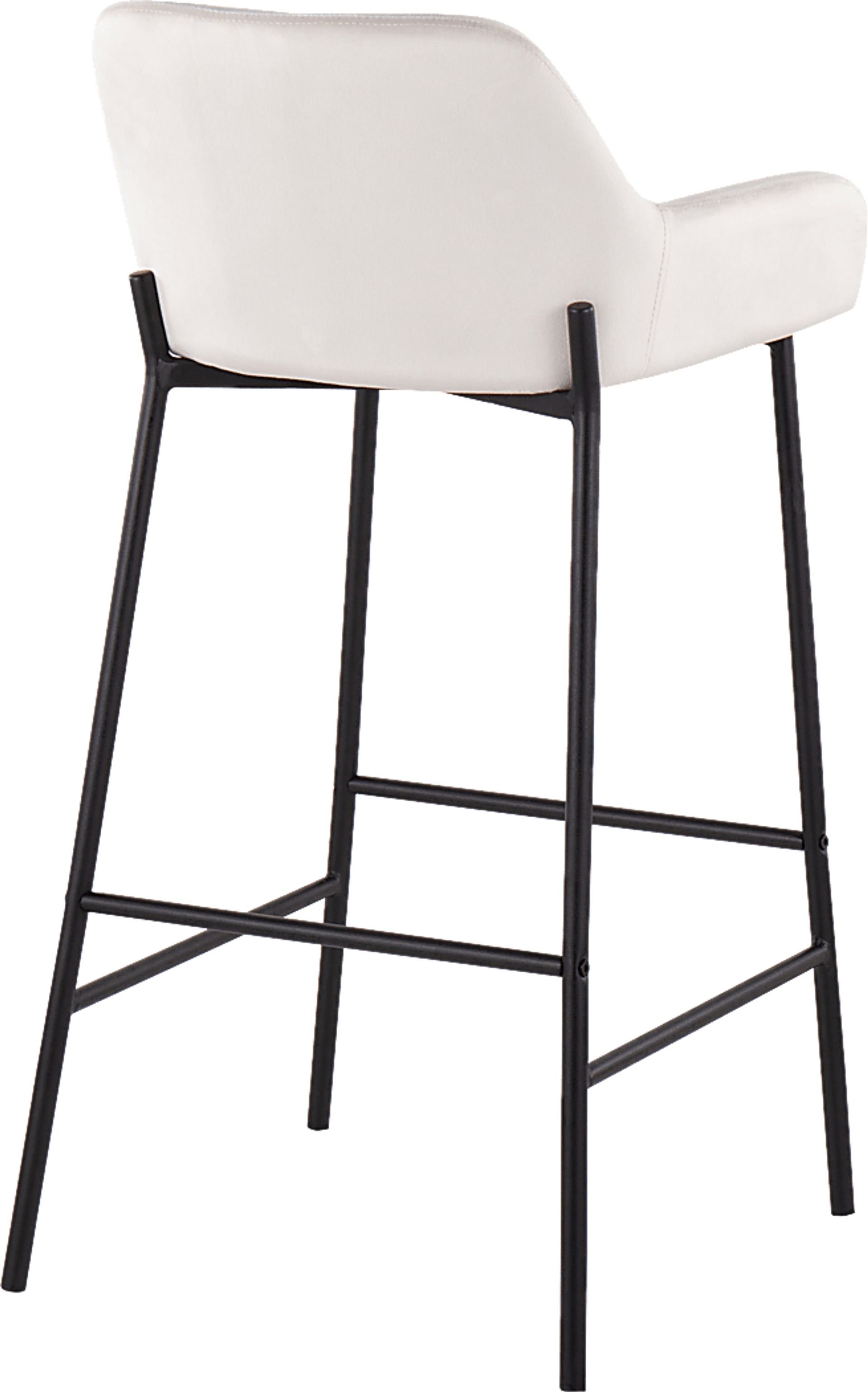 Rimcrest II White Velvet Barstool Set of 2 - Image 4