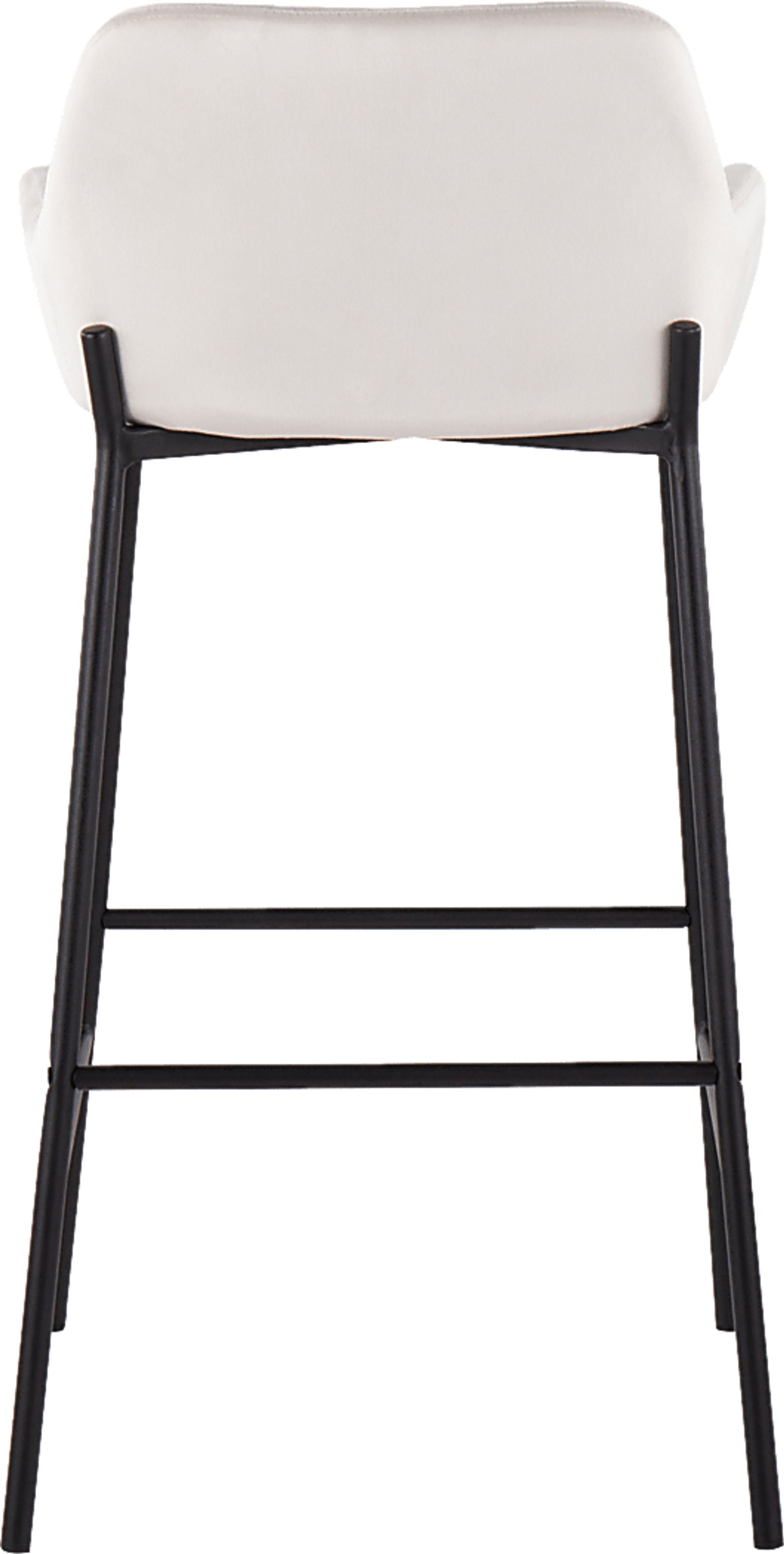 Rimcrest II White Velvet Barstool Set of 2 - Image 5