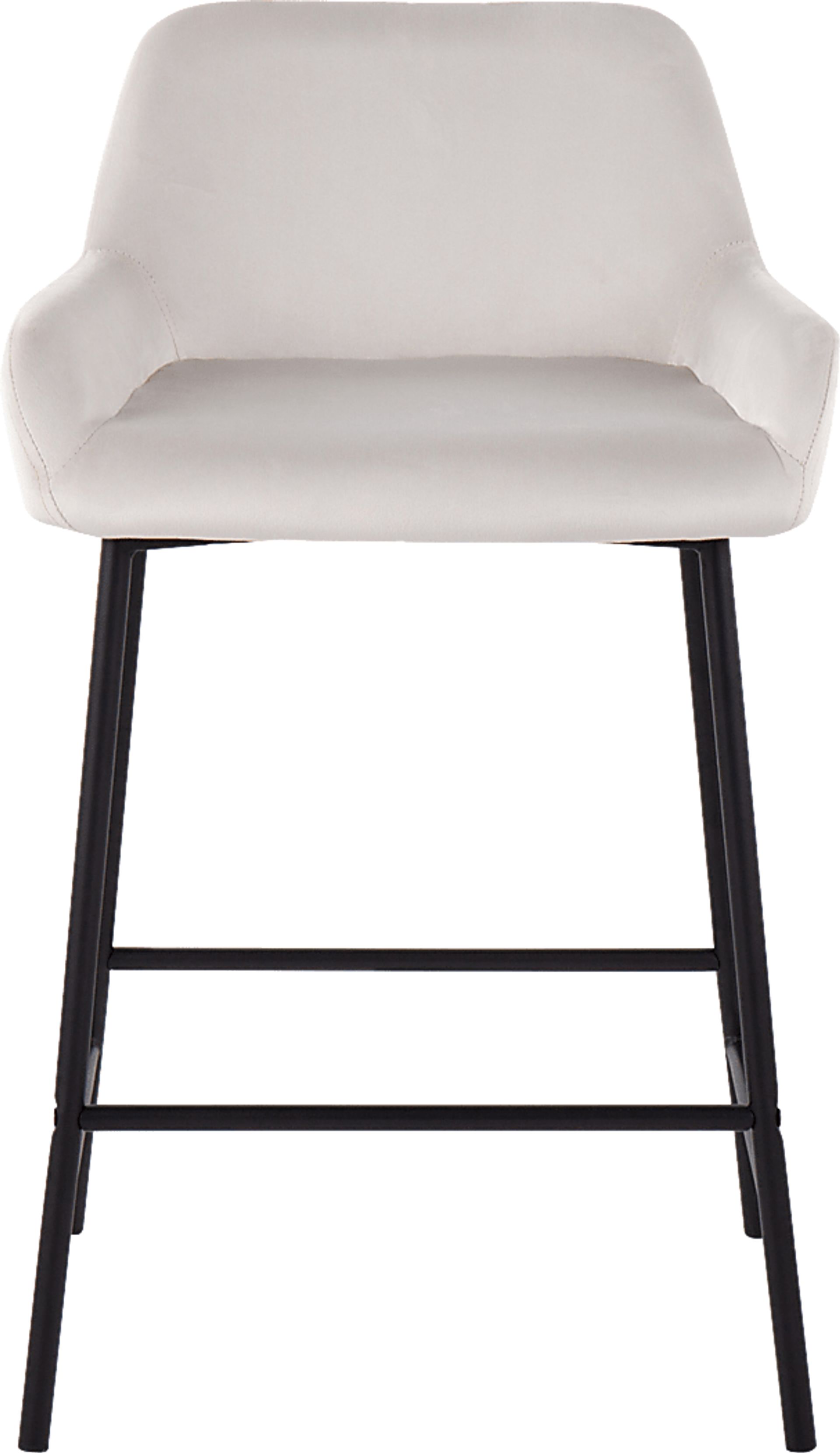 Rimcrest II White Velvet Counter Stool Set of 2 - Image 6