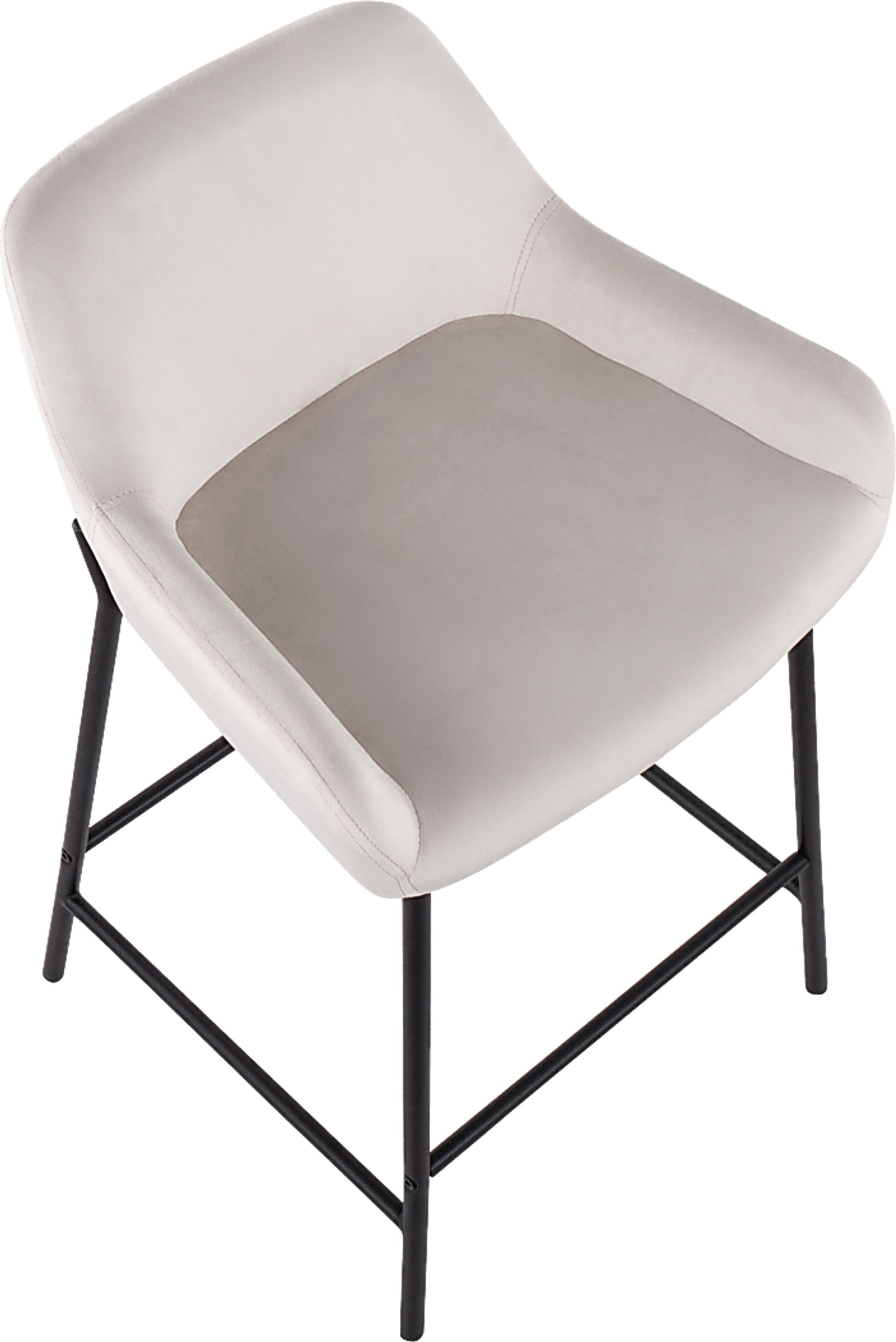 Rimcrest II White Velvet Counter Stool Set of 2 - Image 7