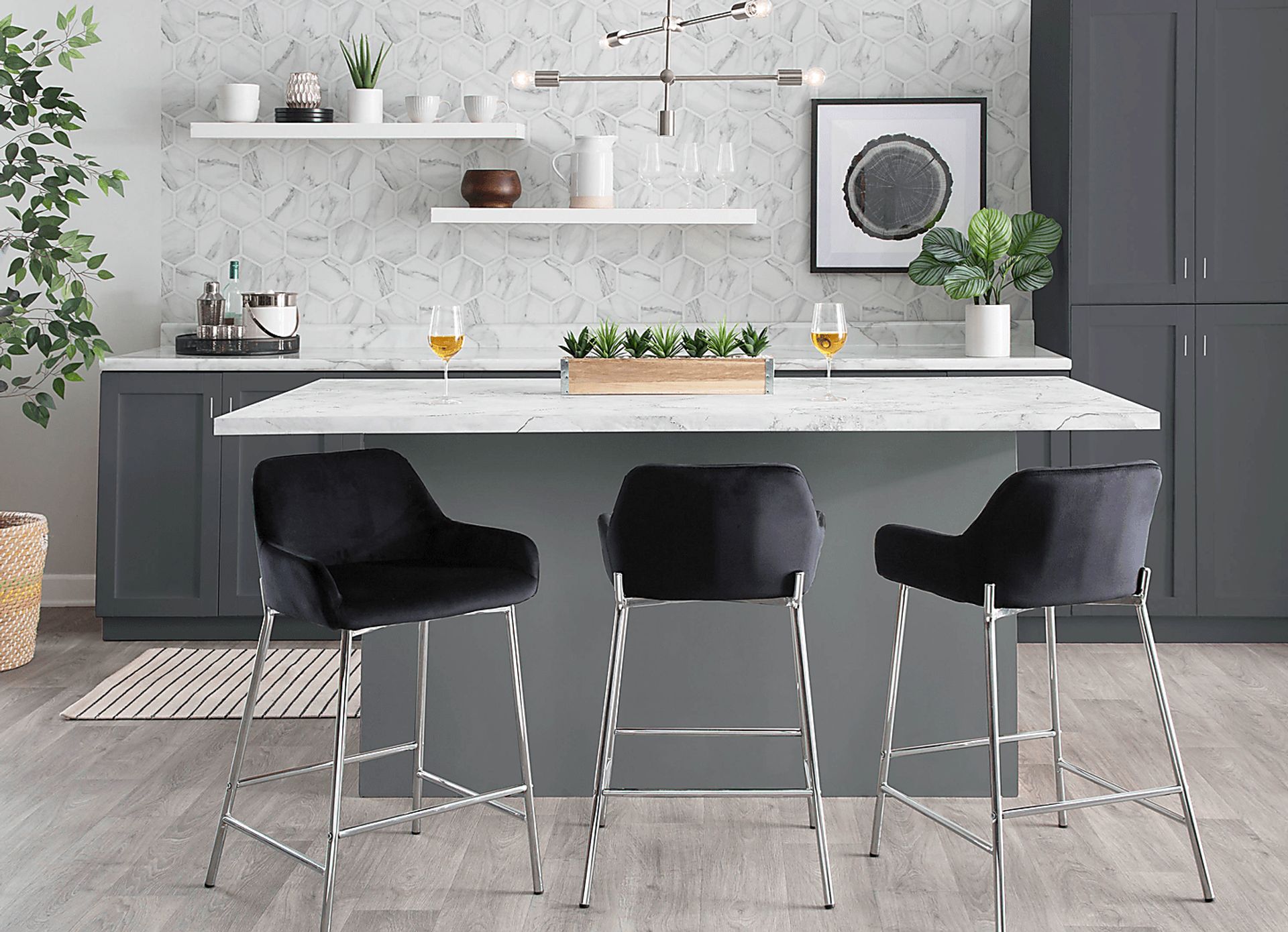 Rimcrest III Black Counter Height Stool Set of 2 - Image 8