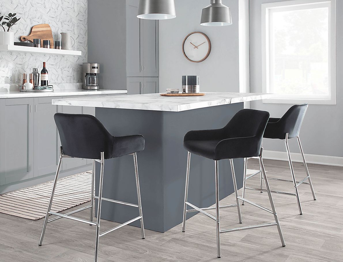 Rimcrest III Black Counter Height Stool Set of 2
