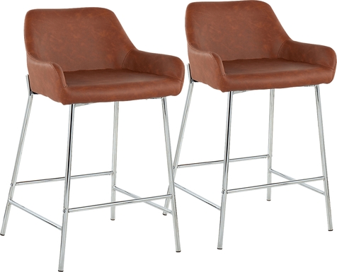 Rimcrest III Camel Counter Height Stool Set of 2