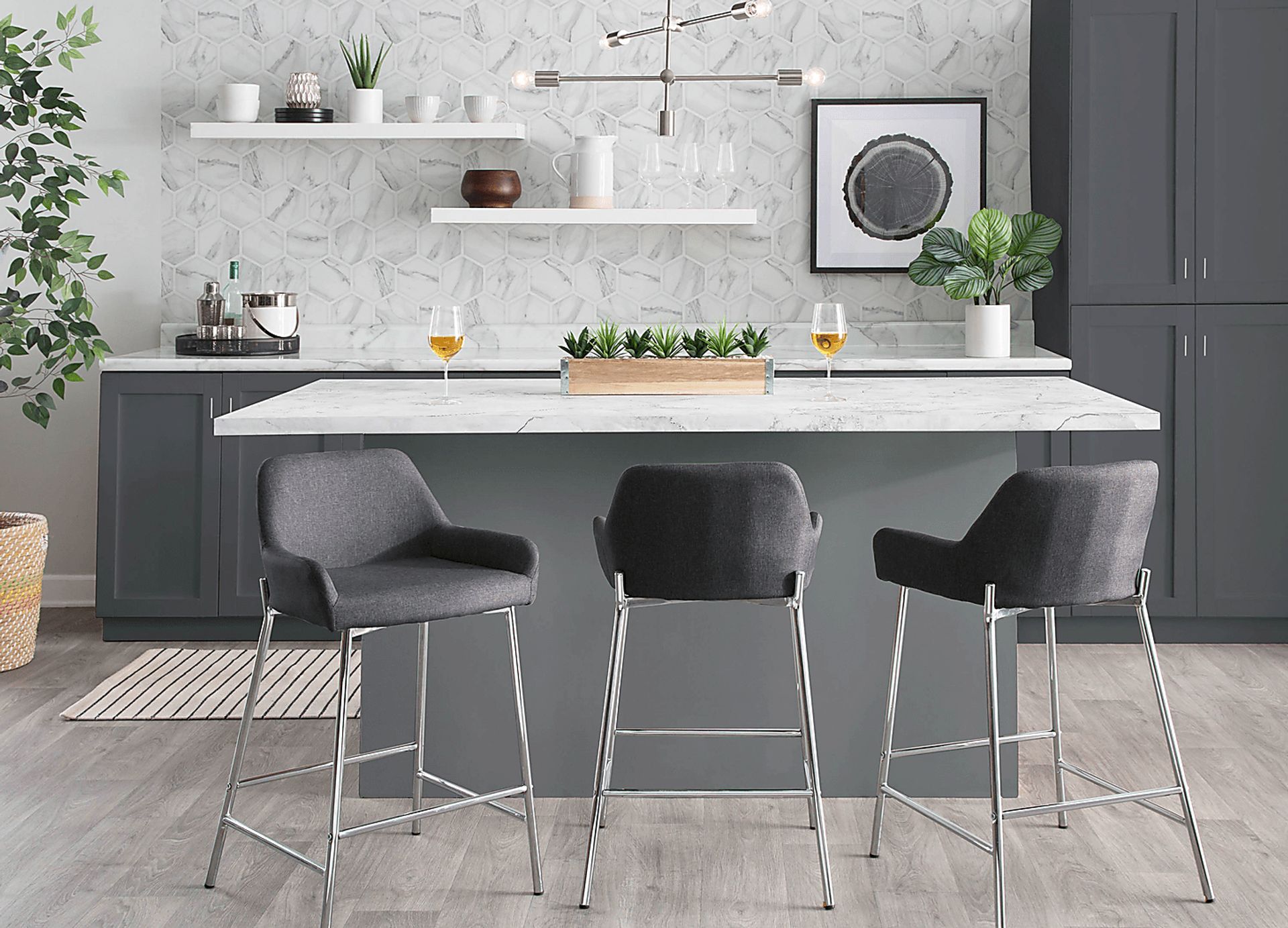 Rimcrest III Charcoal Counter Height Stool Set of 2 - Image 8