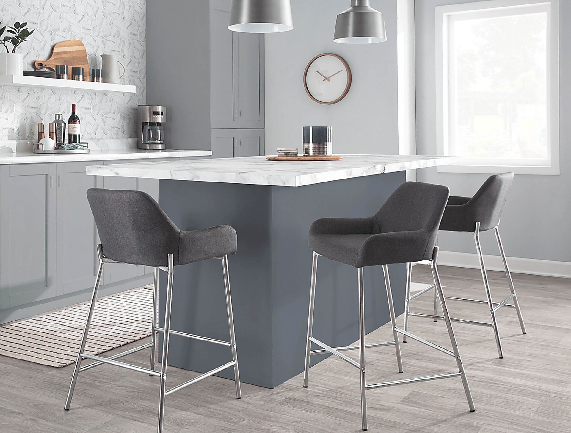 Rimcrest III Charcoal Counter Height Stool Set of 2 - Image 9