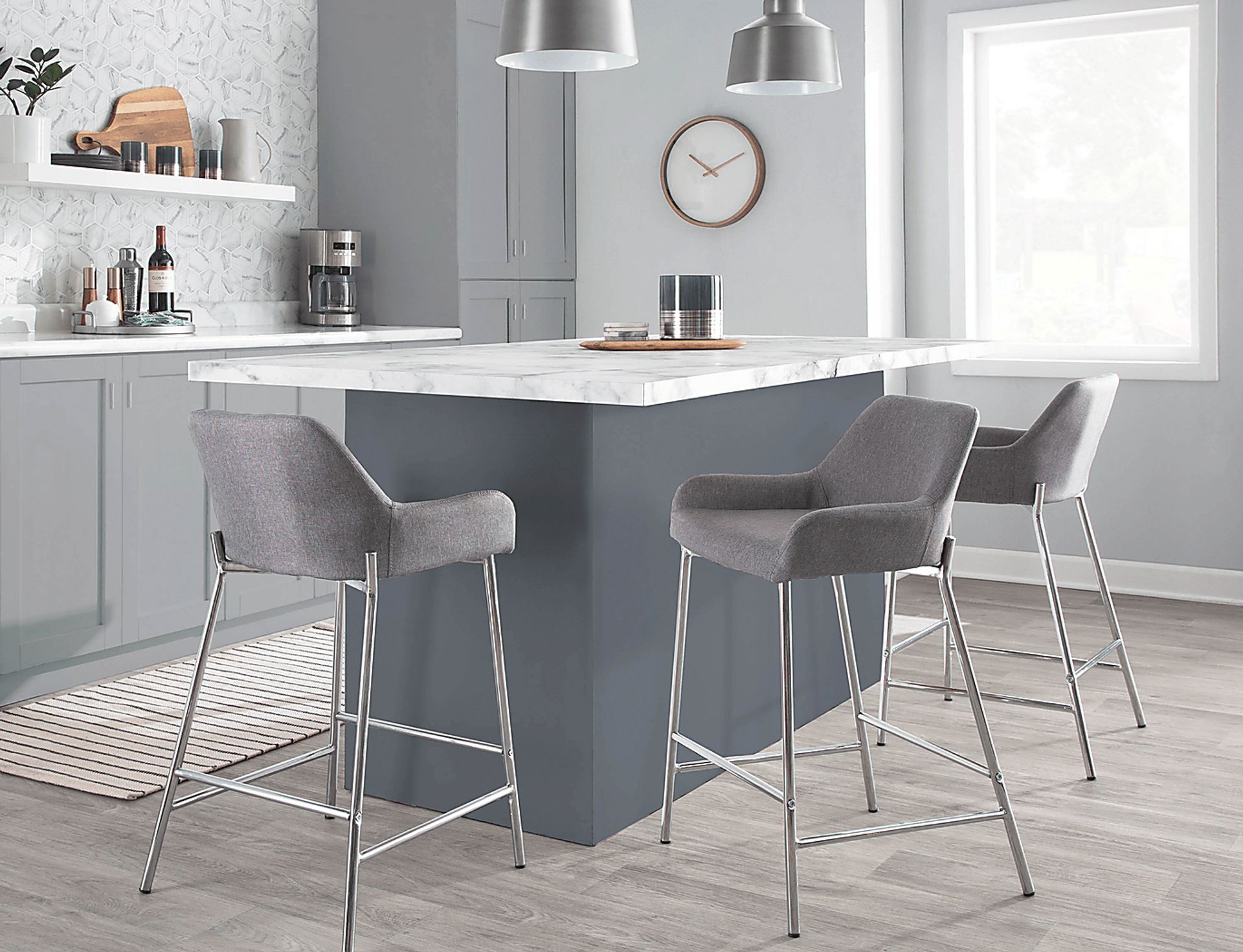 Rimcrest III Gray Counter Height Stool Set of 2 - Image 9