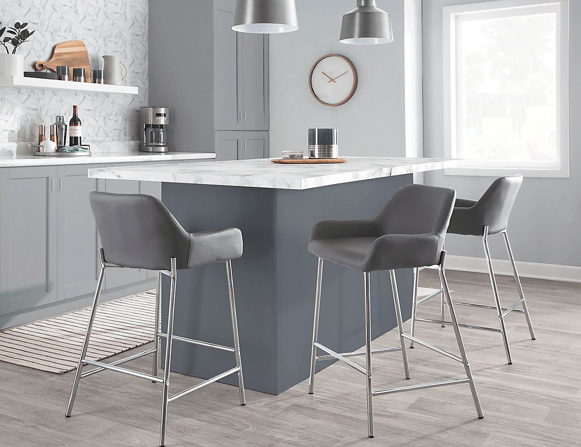 Rimcrest III Gray Counter Height Stool Set of 2 - Image 9