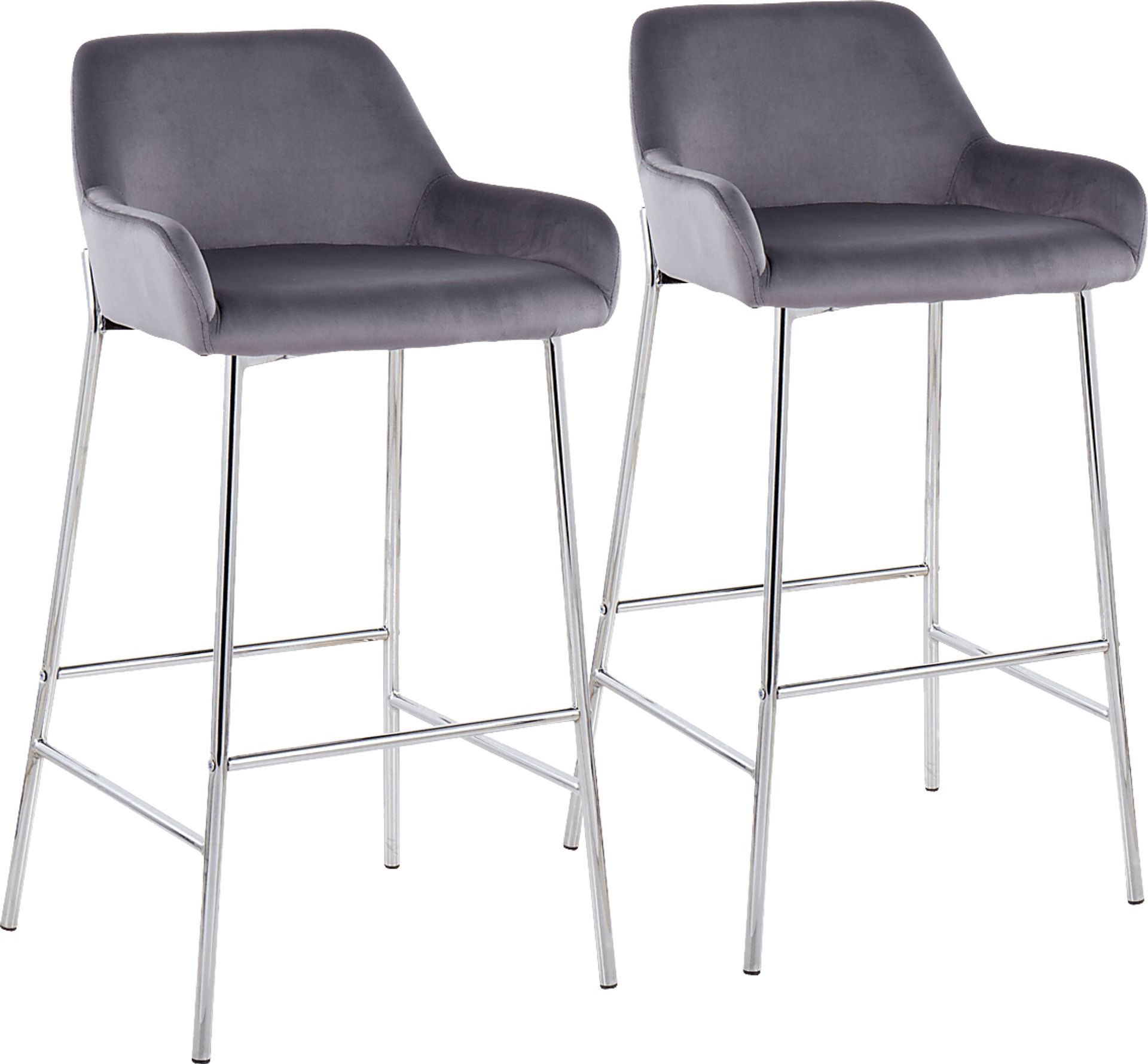 Rimcrest III Silver Barstool Set of 2 - Image 1