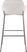 Rimcrest III White Velvet Barstool Set of 2