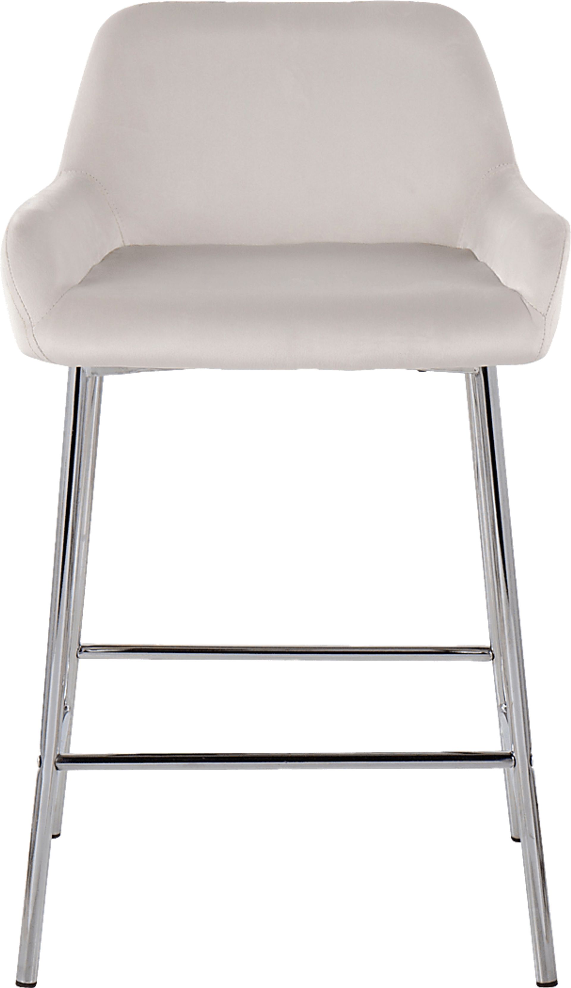 Rimcrest III White Velvet Counter Height Stool Set of 2 - Image 6