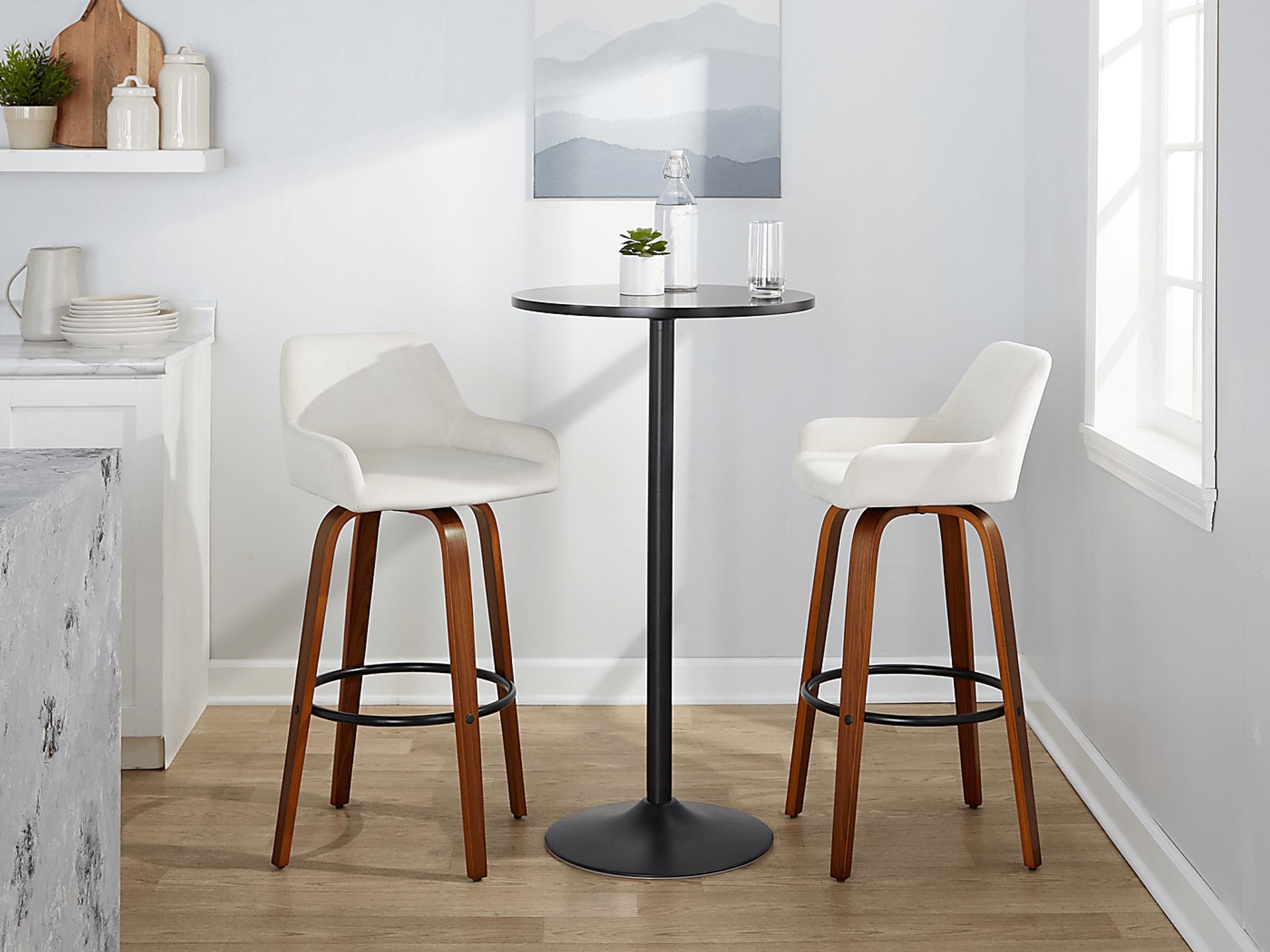 Rimcrest IV White Swivel Barstool, Set of 2 - Image 5