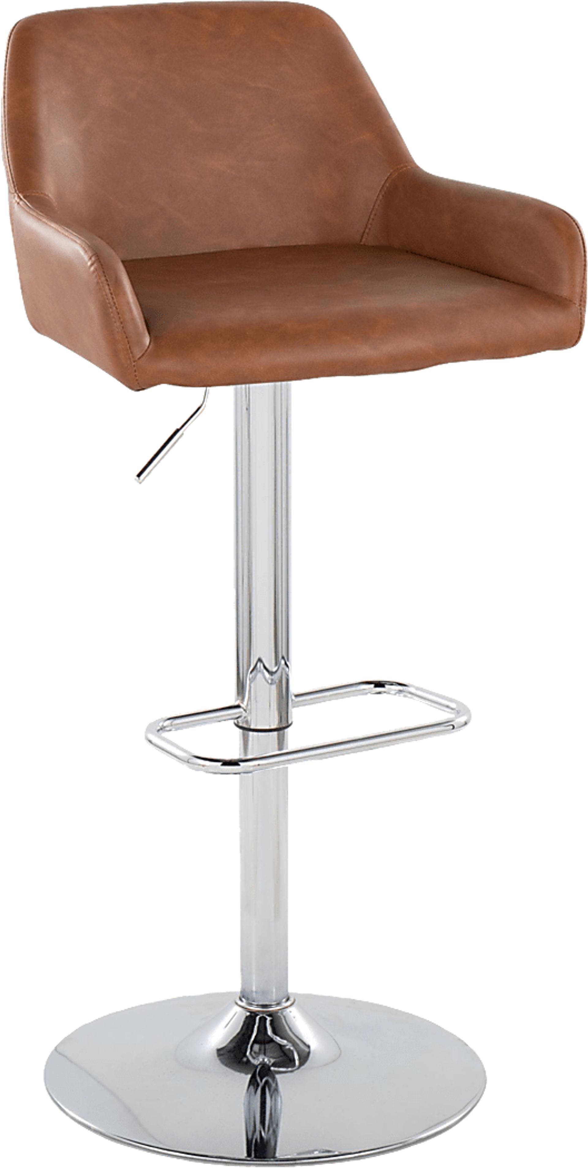 Rimcrest IX Camel Adjustable Swivel Barstool, Set of 2 - Image 6