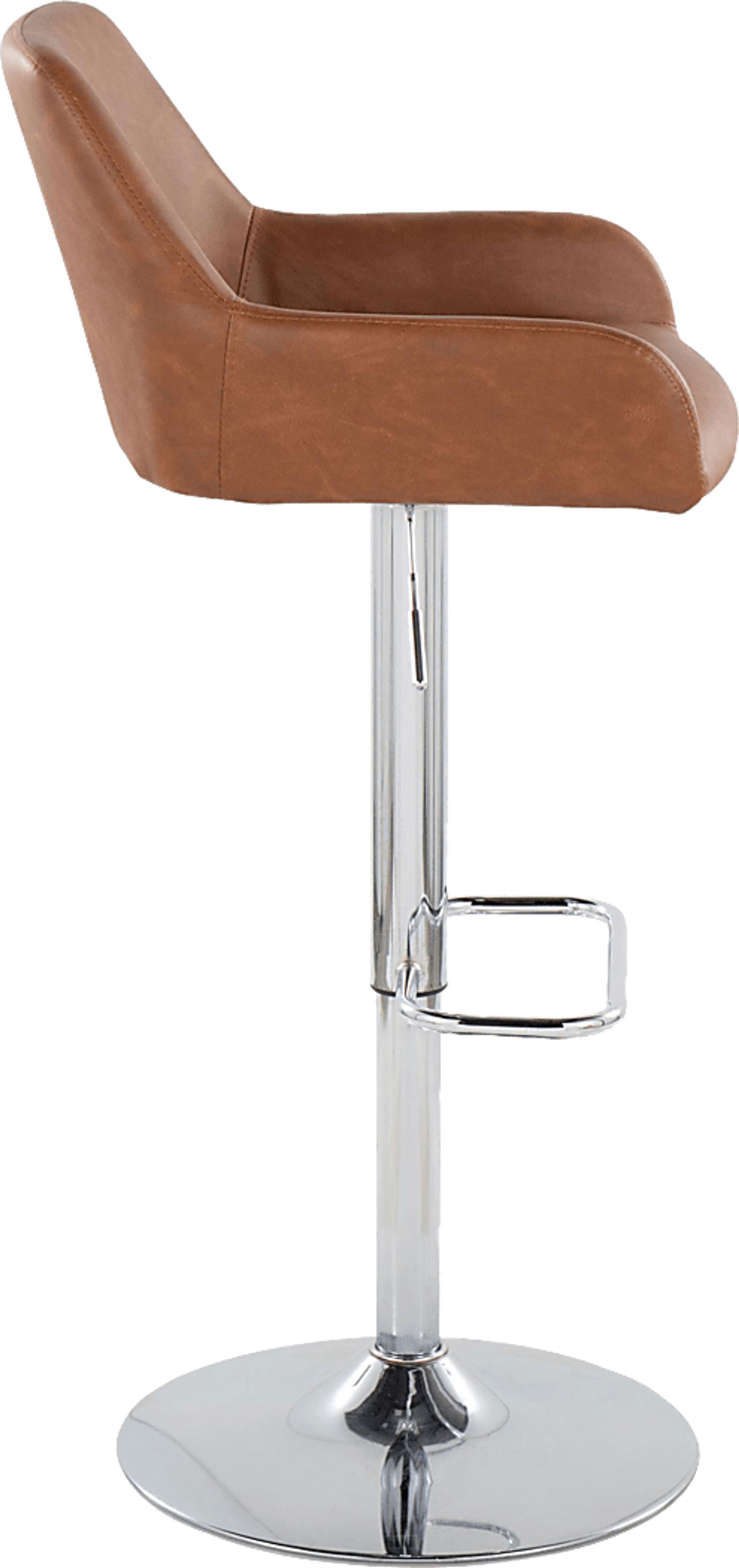 Rimcrest IX Camel Adjustable Swivel Barstool, Set of 2 - Image 7
