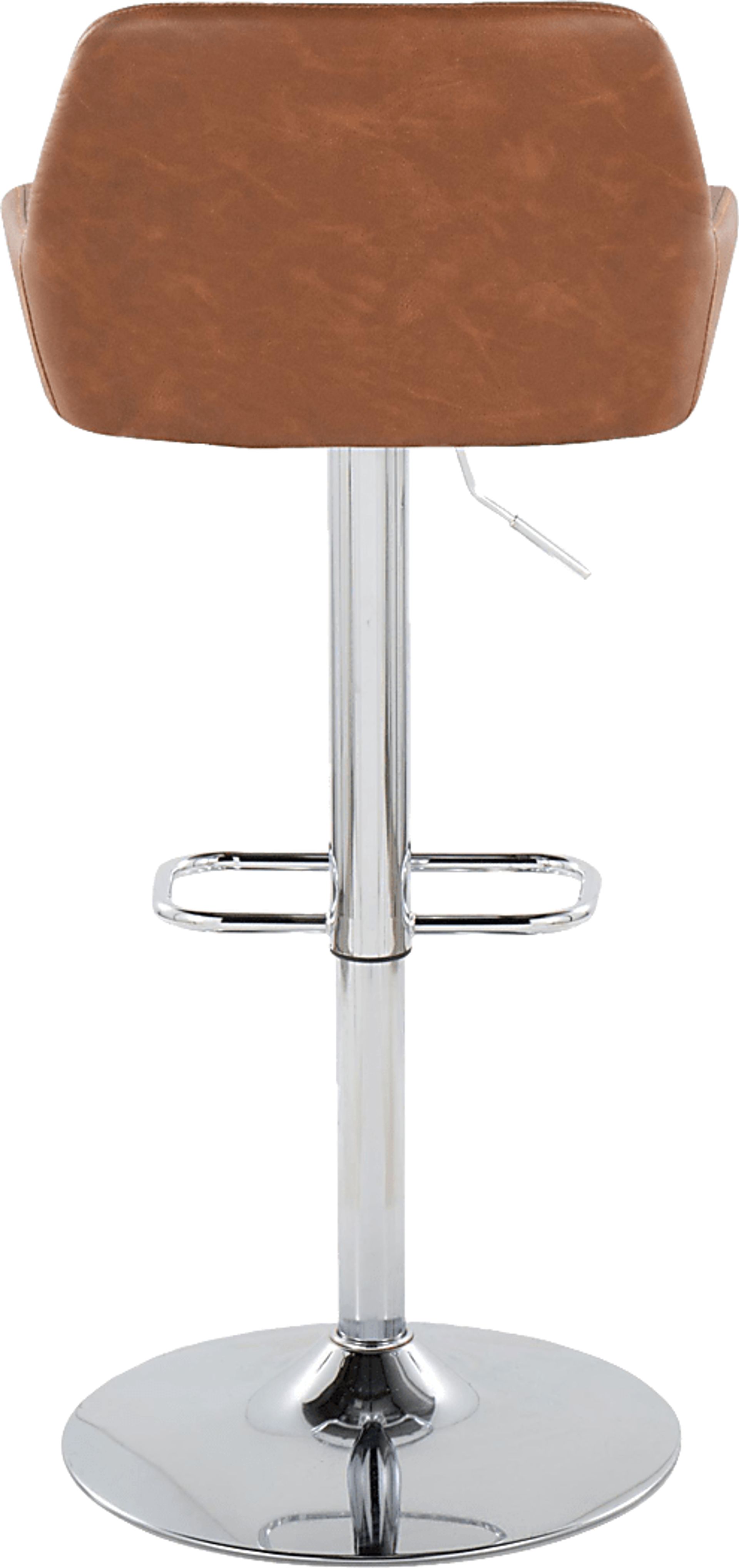 Rimcrest IX Camel Adjustable Swivel Barstool, Set of 2 - Image 9
