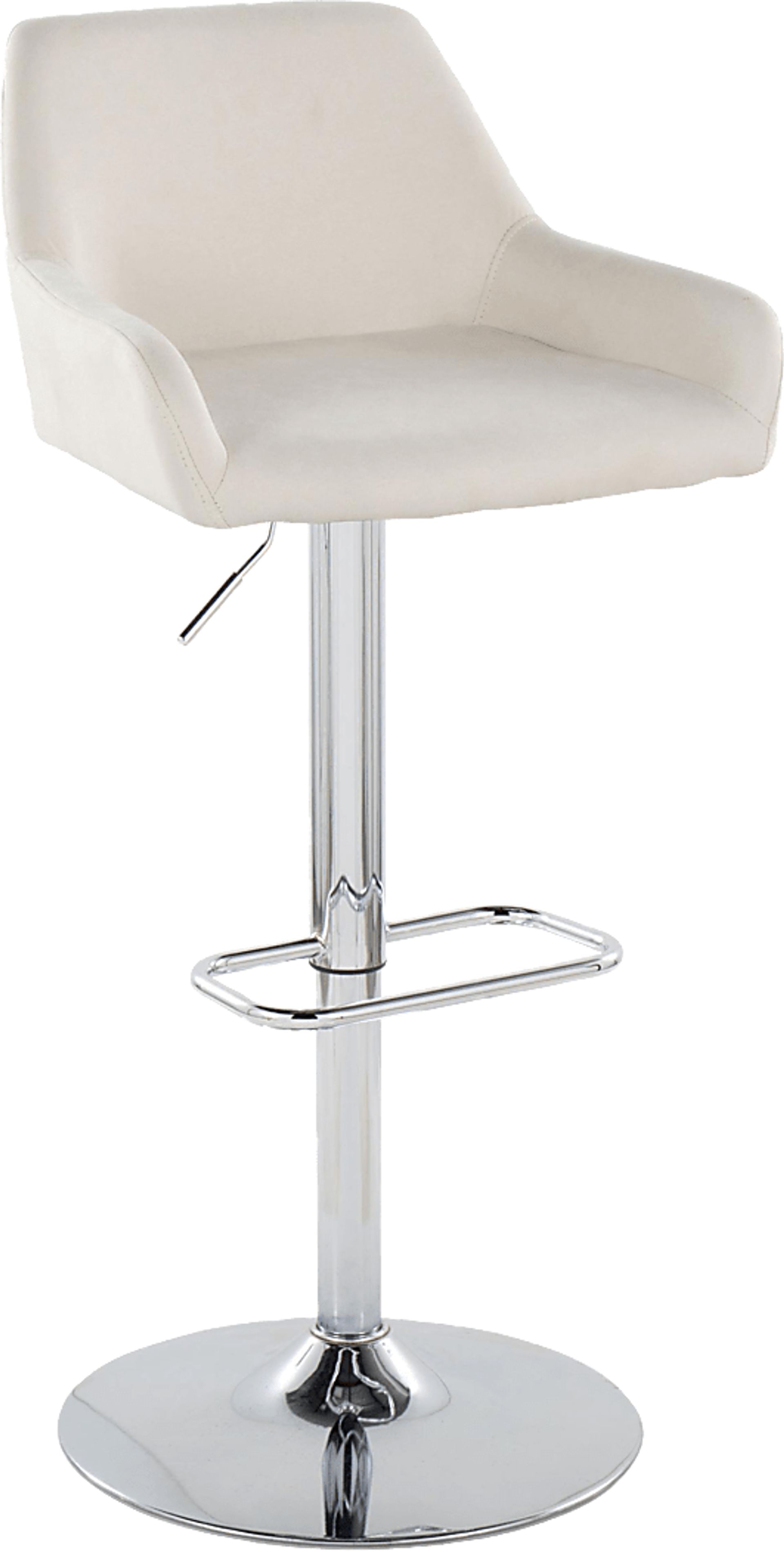 Rimcrest IX Cream Adjustable Swivel Barstool, Set of 2 - Image 6