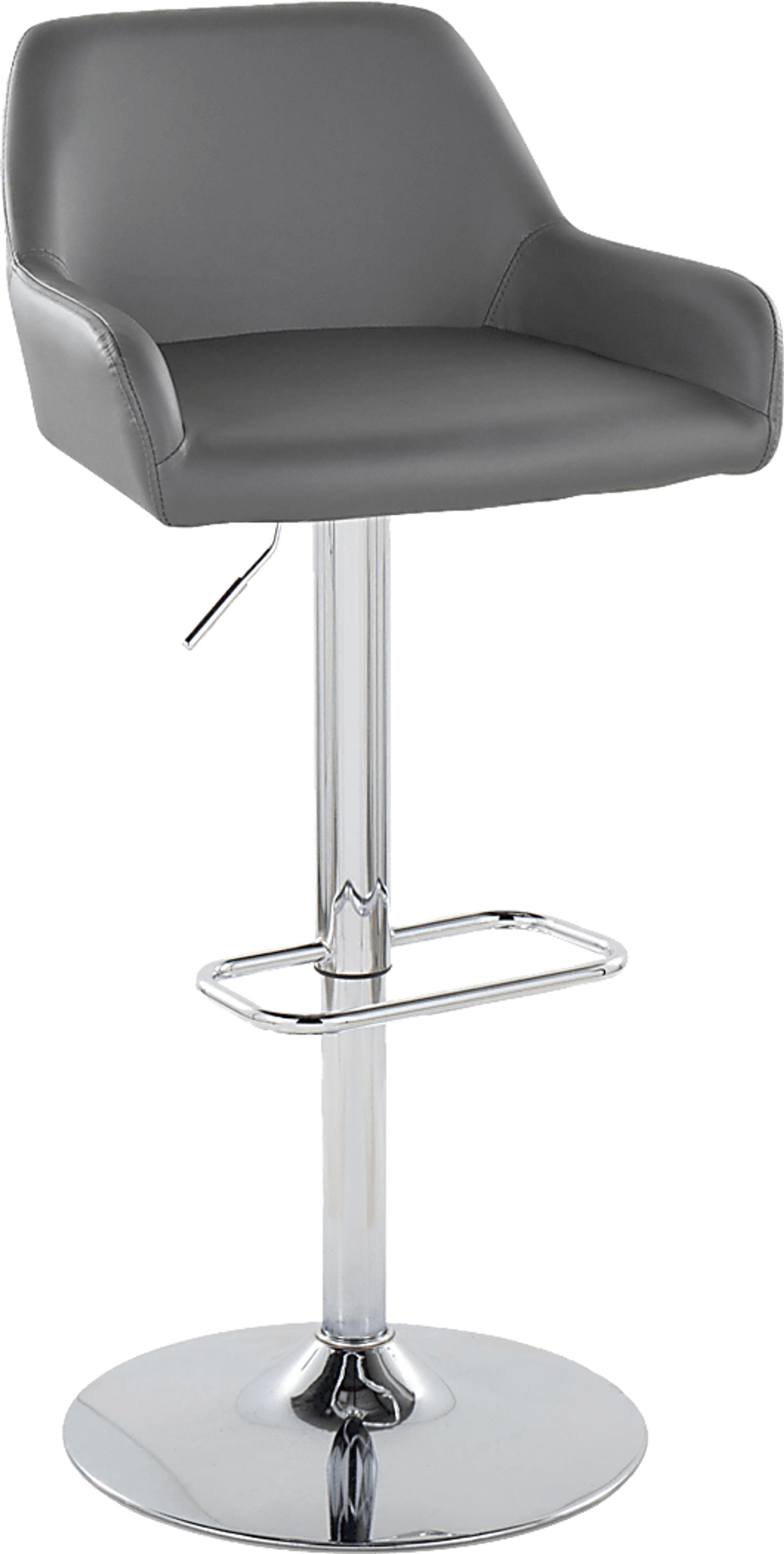 Rimcrest IX Gray Adjustable Swivel Barstool, Set of 2 - Image 6