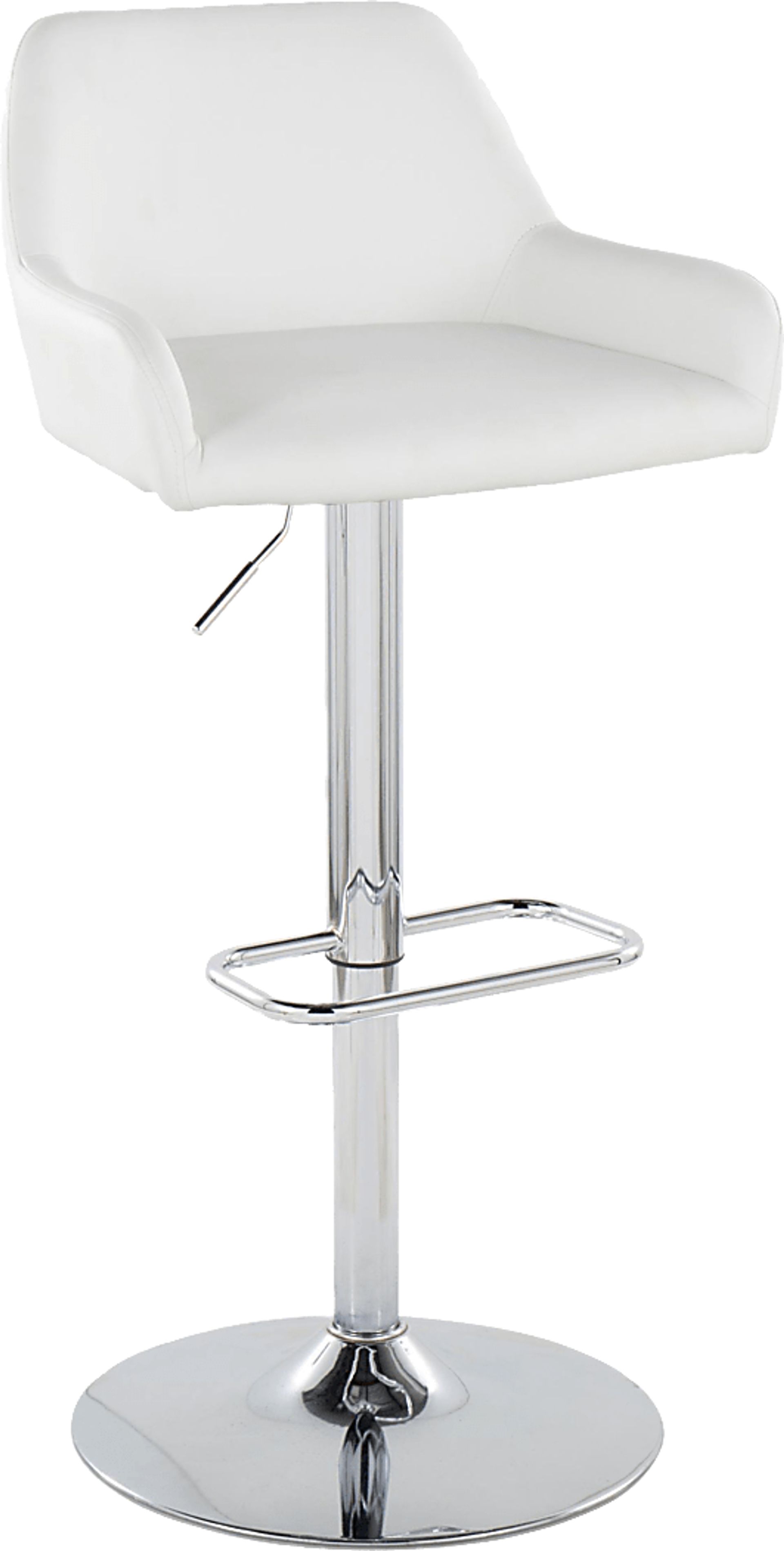 Rimcrest IX White Adjustable Swivel Barstool, Set of 2 - Image 6