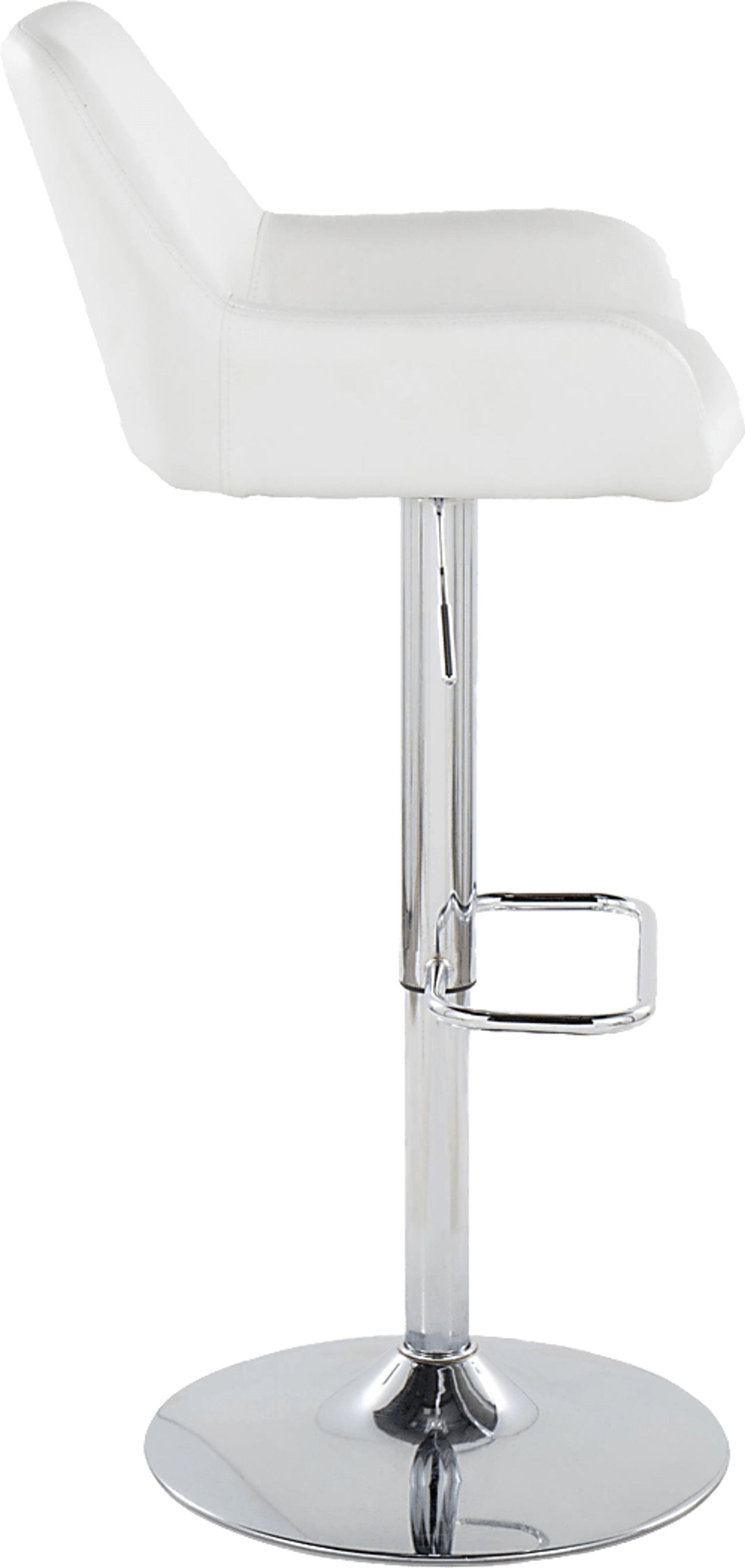 Rimcrest IX White Adjustable Swivel Barstool, Set of 2 - Image 7