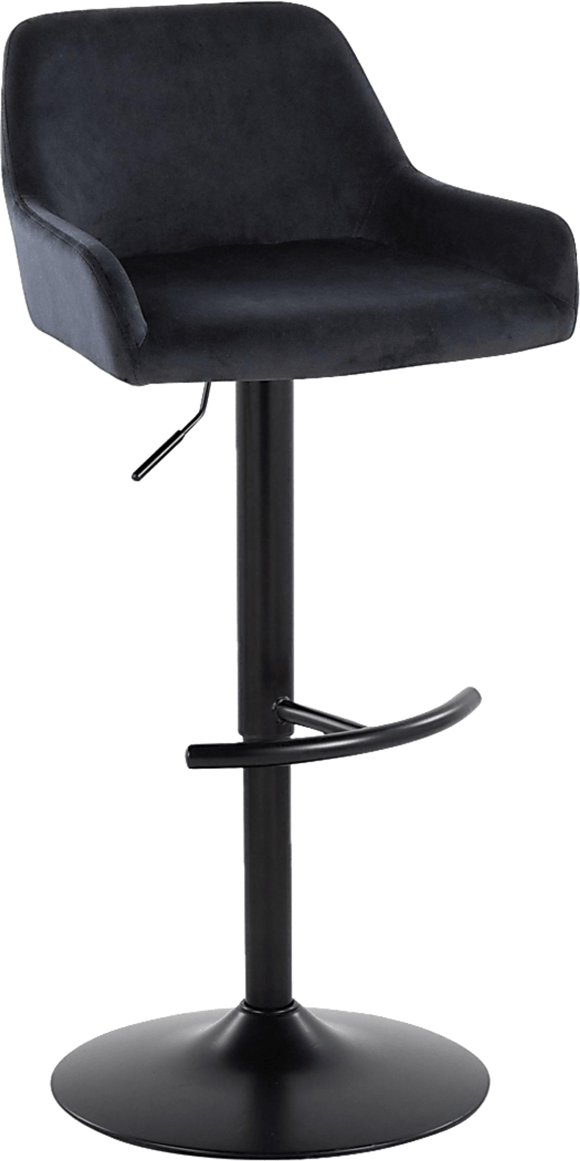 Rimcrest V Black Adjustable Swivel Barstool, Set of 2 - Image 6