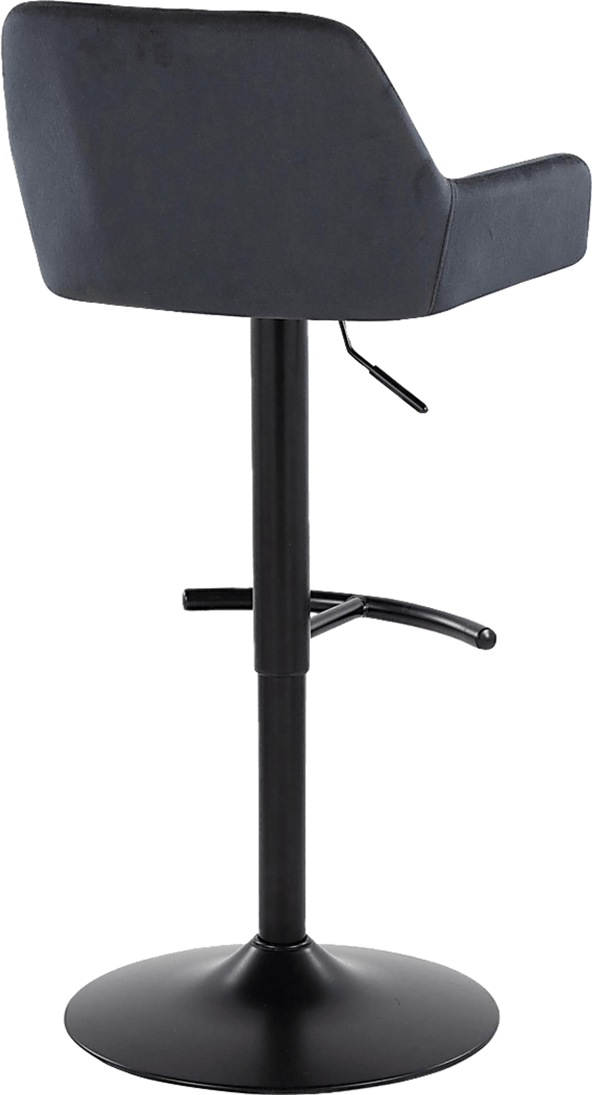 Rimcrest V Black Adjustable Swivel Barstool, Set of 2 - Image 9