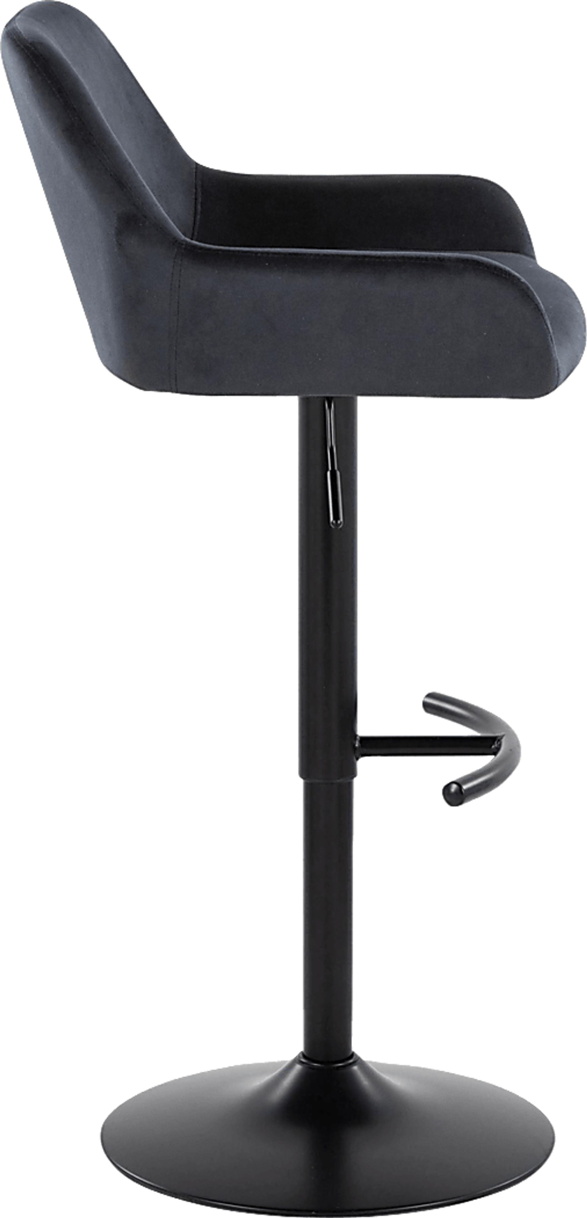 Rimcrest V Black Adjustable Swivel Barstool, Set of 2 - Image 10