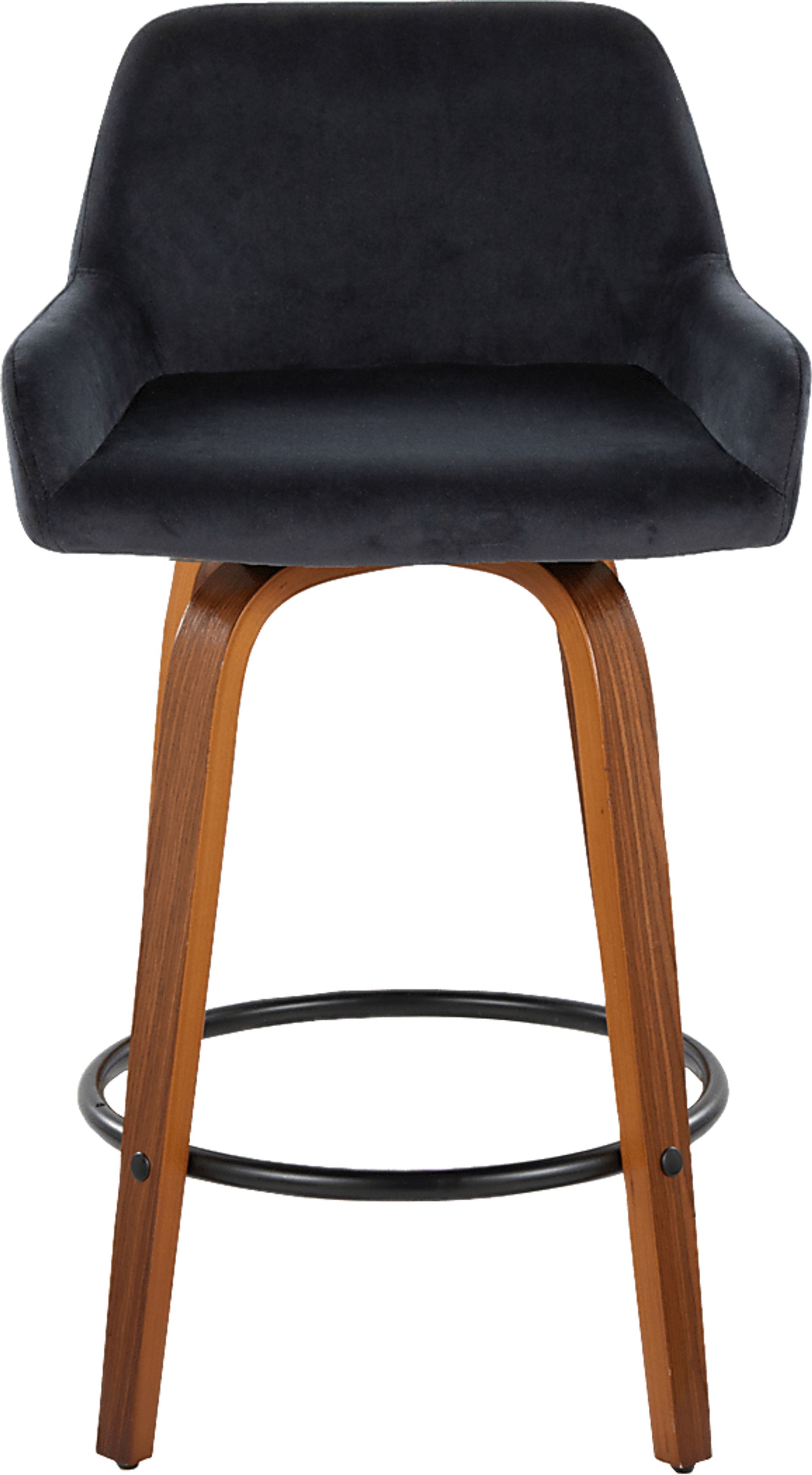 Rimcrest VI Black Swivel Counter Height Stool, Set of 2 - Image 9