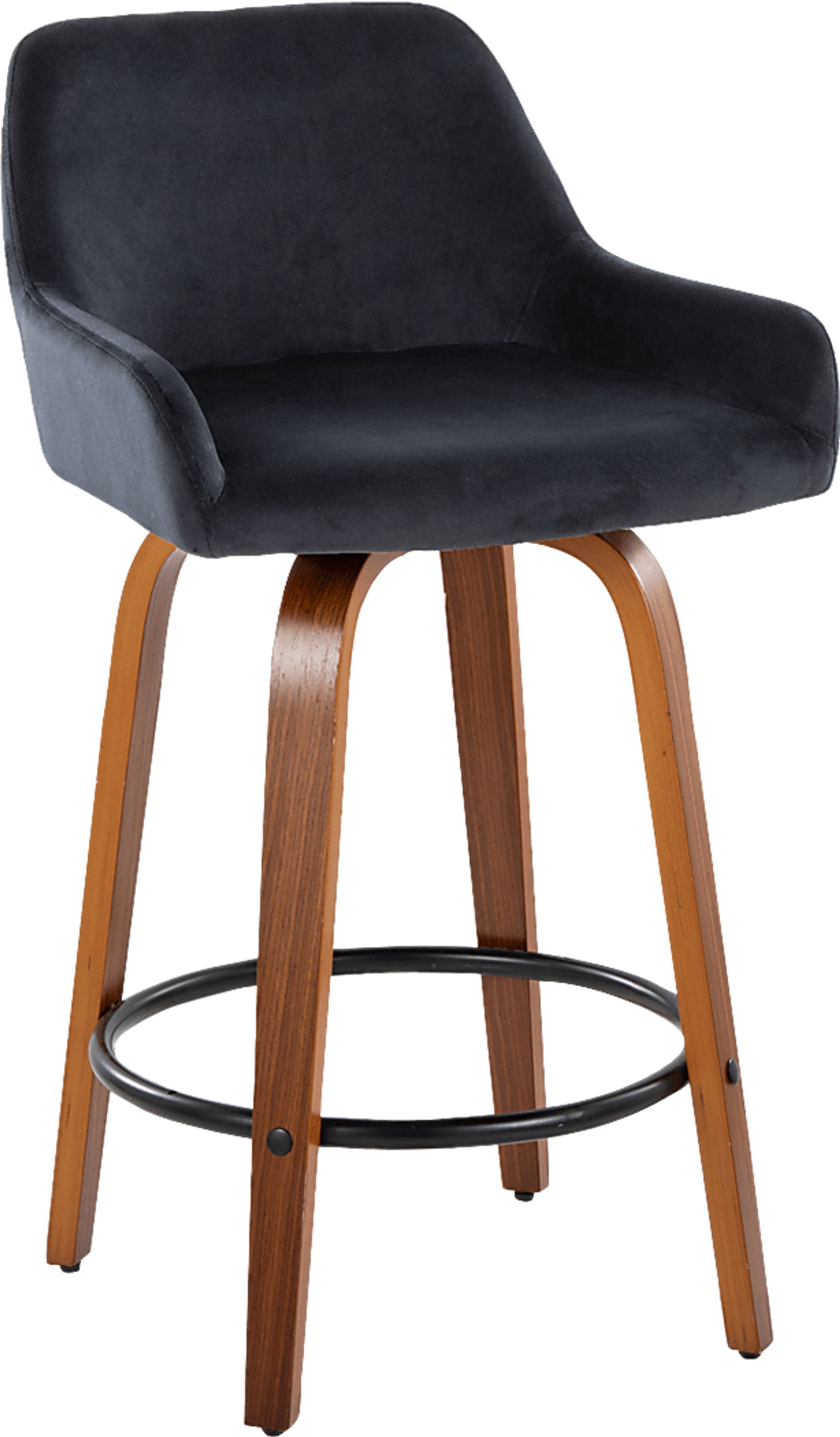 Rimcrest VI Black Swivel Counter Height Stool, Set of 2 - Image 10