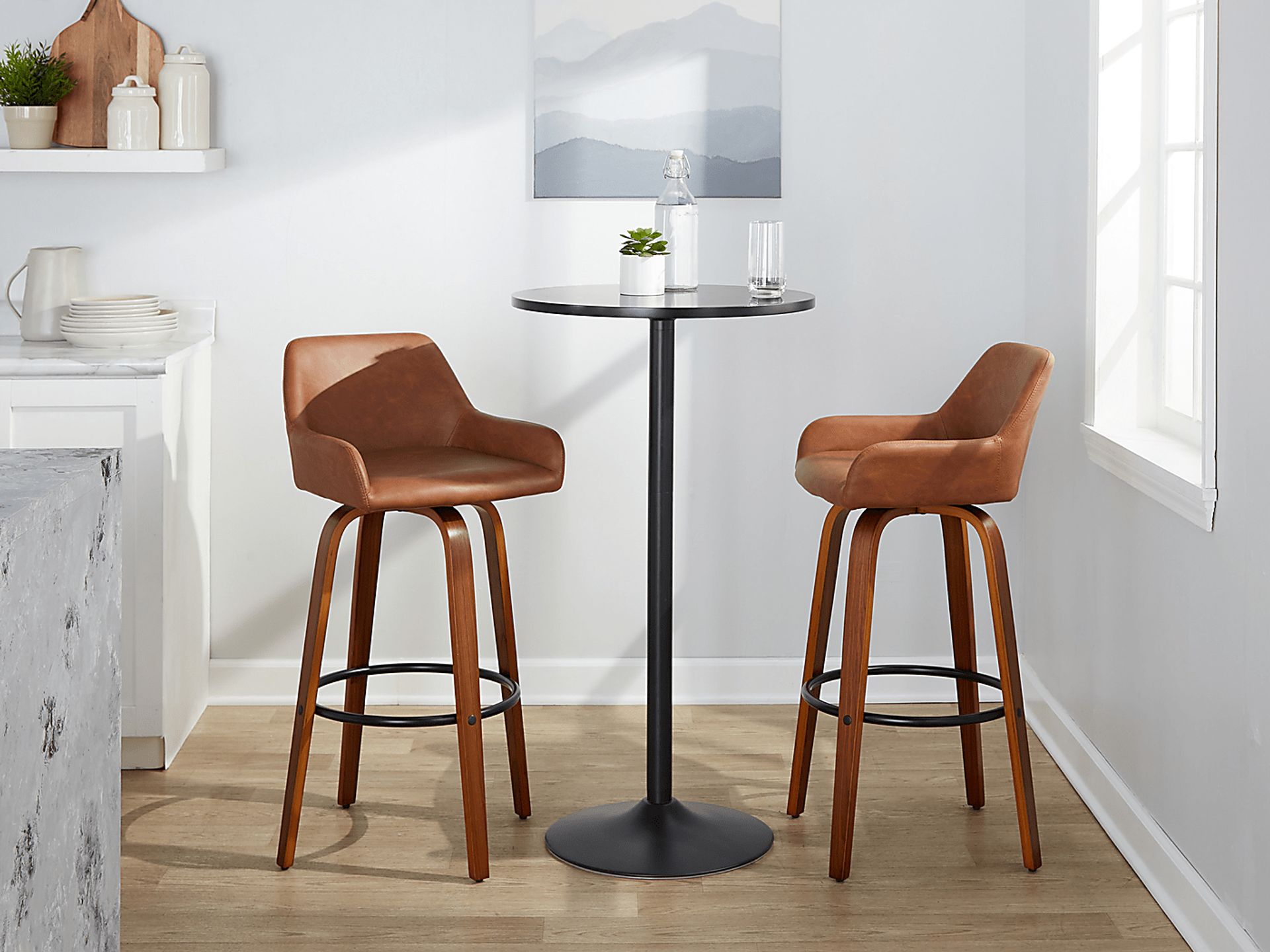 Rimcrest VI Camel Swivel Barstool, Set of 2 - Image 4