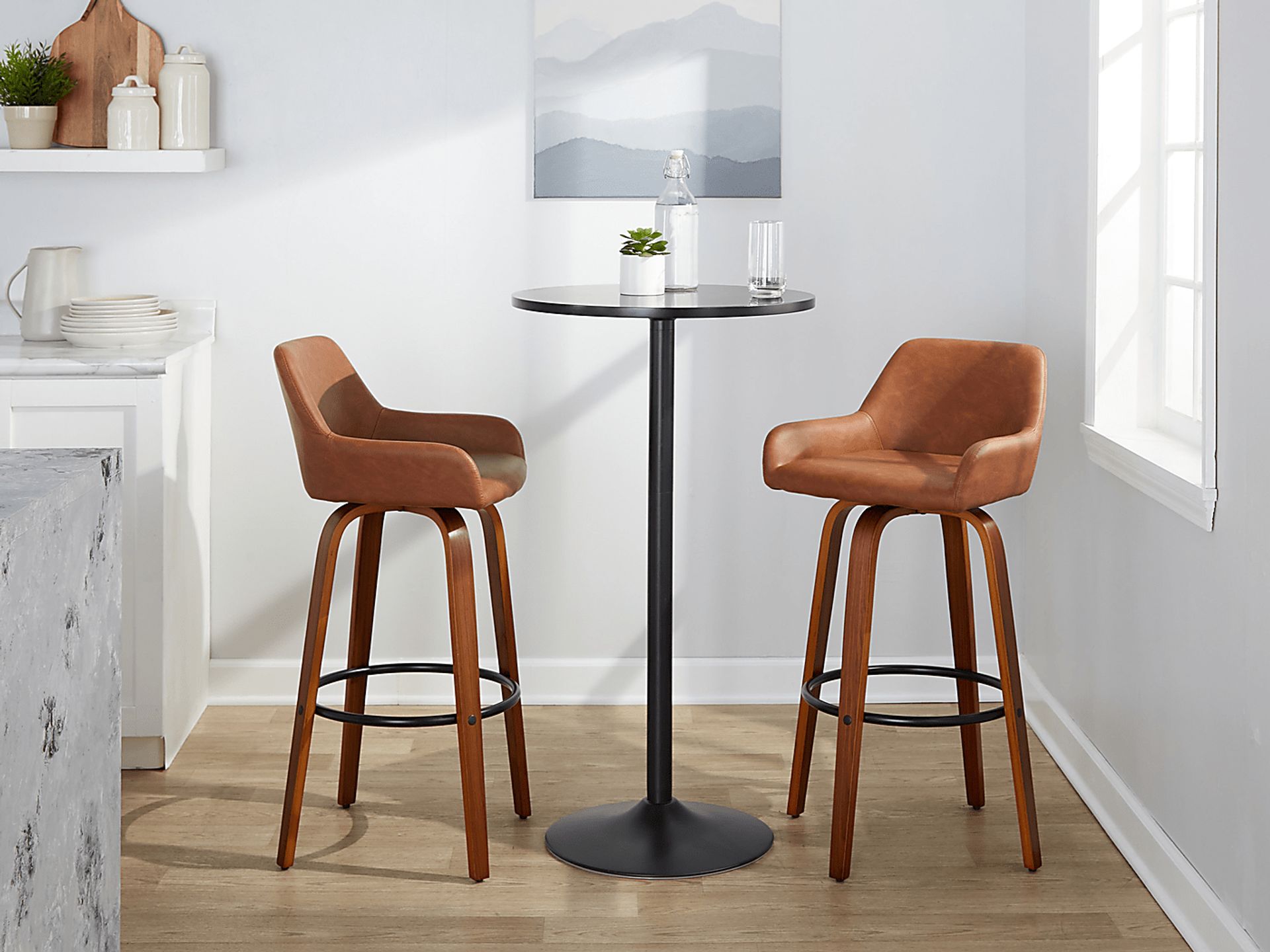 Rimcrest VI Camel Swivel Barstool, Set of 2 - Image 5