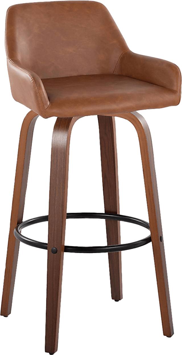 Rimcrest VI Camel Swivel Barstool, Set of 2 - Thumbnail - Image 6