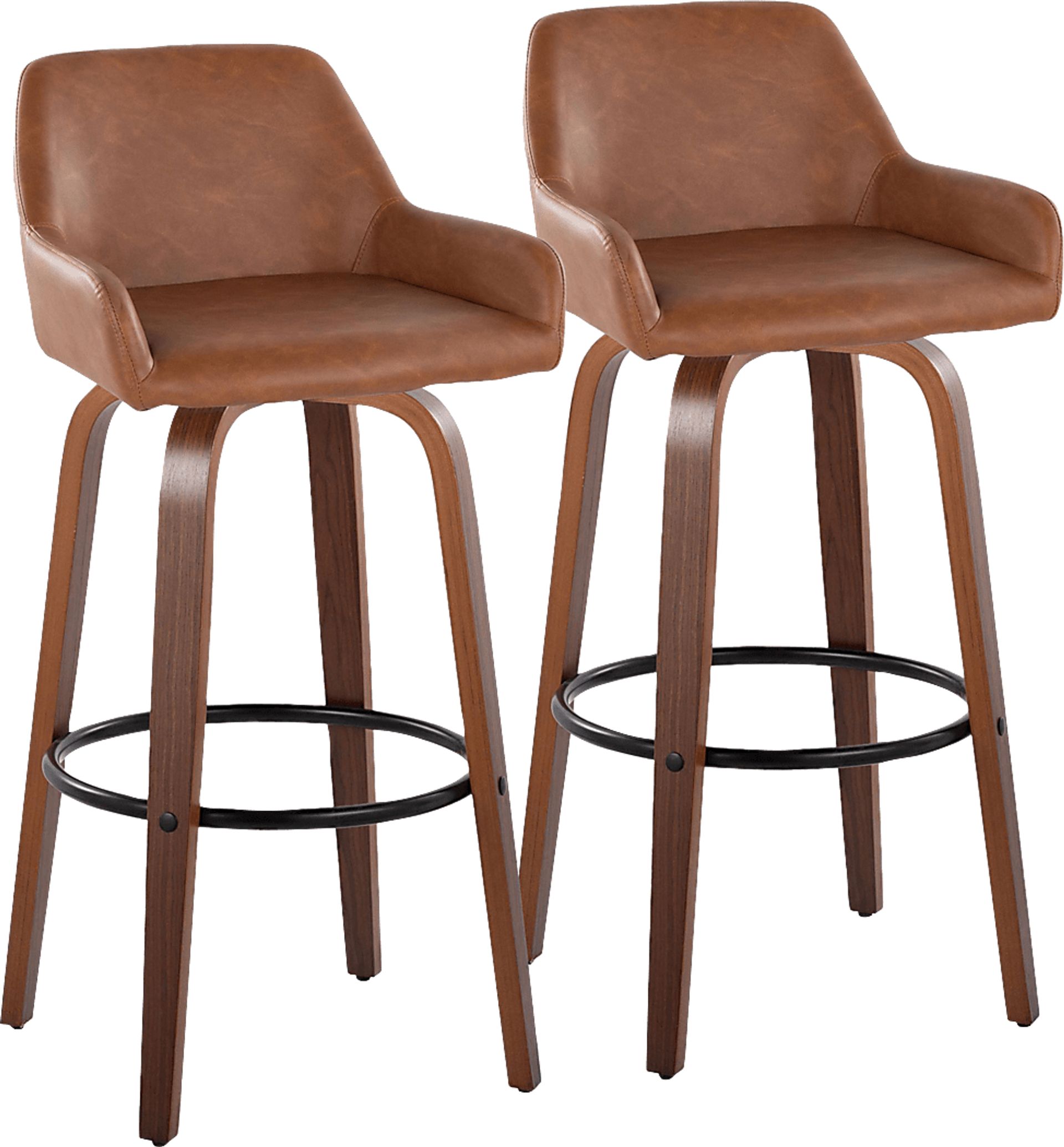 Rimcrest VI Camel Swivel Barstool, Set of 2 - Image 1