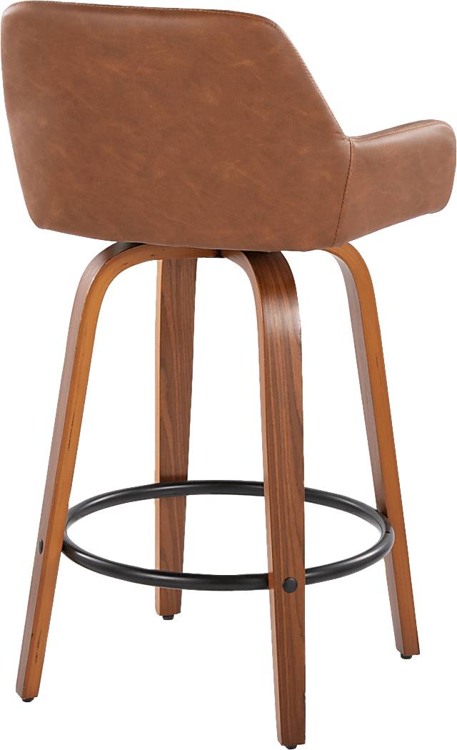 Rimcrest VI Camel Swivel Counter Height Stool, Set of 2 - Thumbnail - Image 8