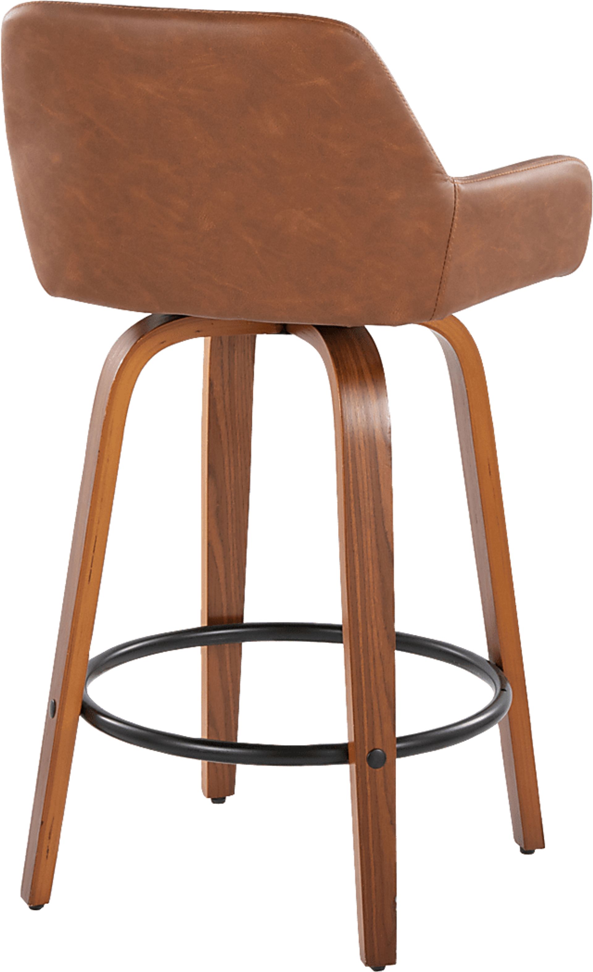 Rimcrest VI Camel Swivel Counter Height Stool, Set of 2 - Image 8