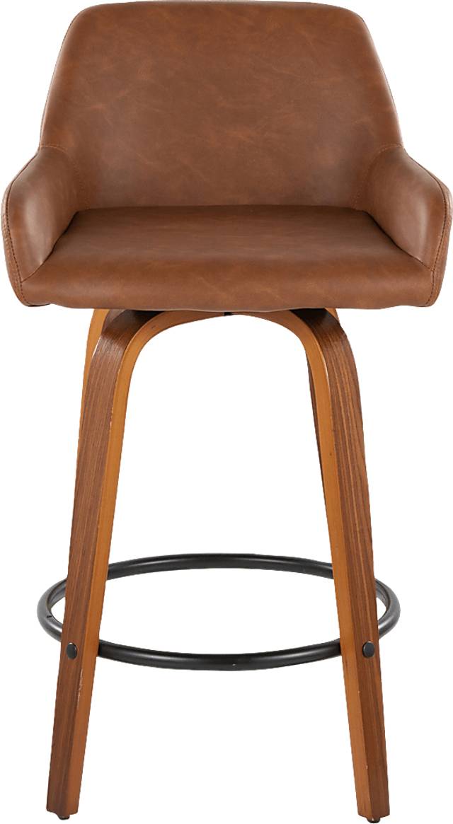Rimcrest VI Camel Swivel Counter Height Stool, Set of 2 - Thumbnail - Image 10
