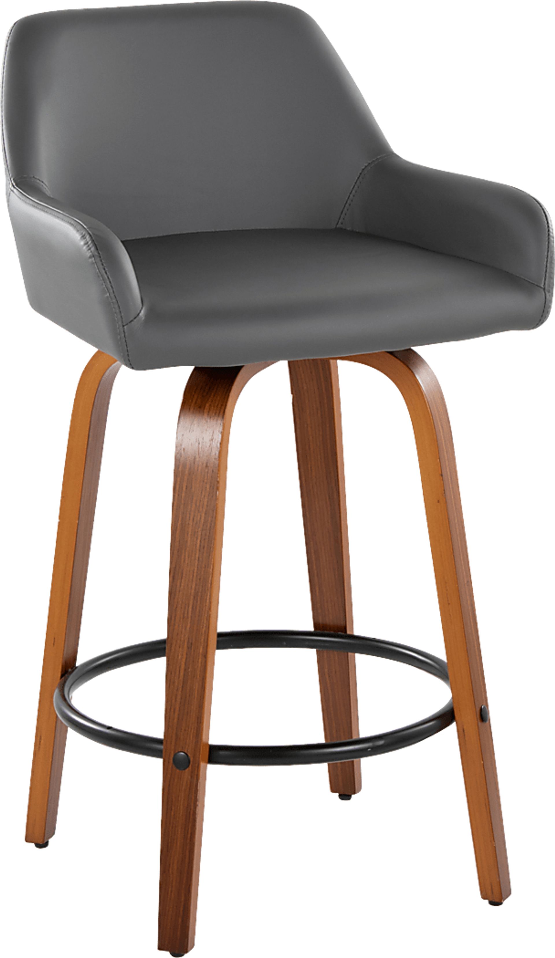 Rimcrest VI Gray Swivel Counter Height Stool, Set of 2 - Image 6
