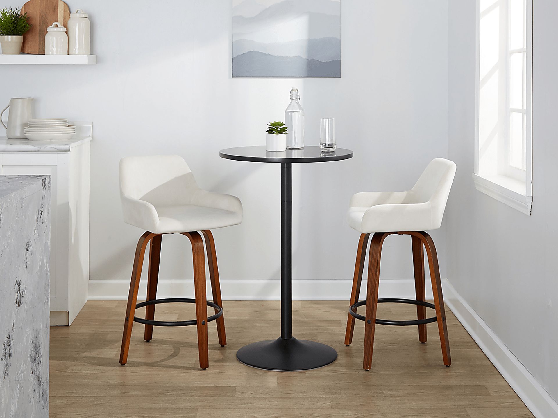 Rimcrest VI White Swivel Counter Height Stool, Set of 2 - Image 4