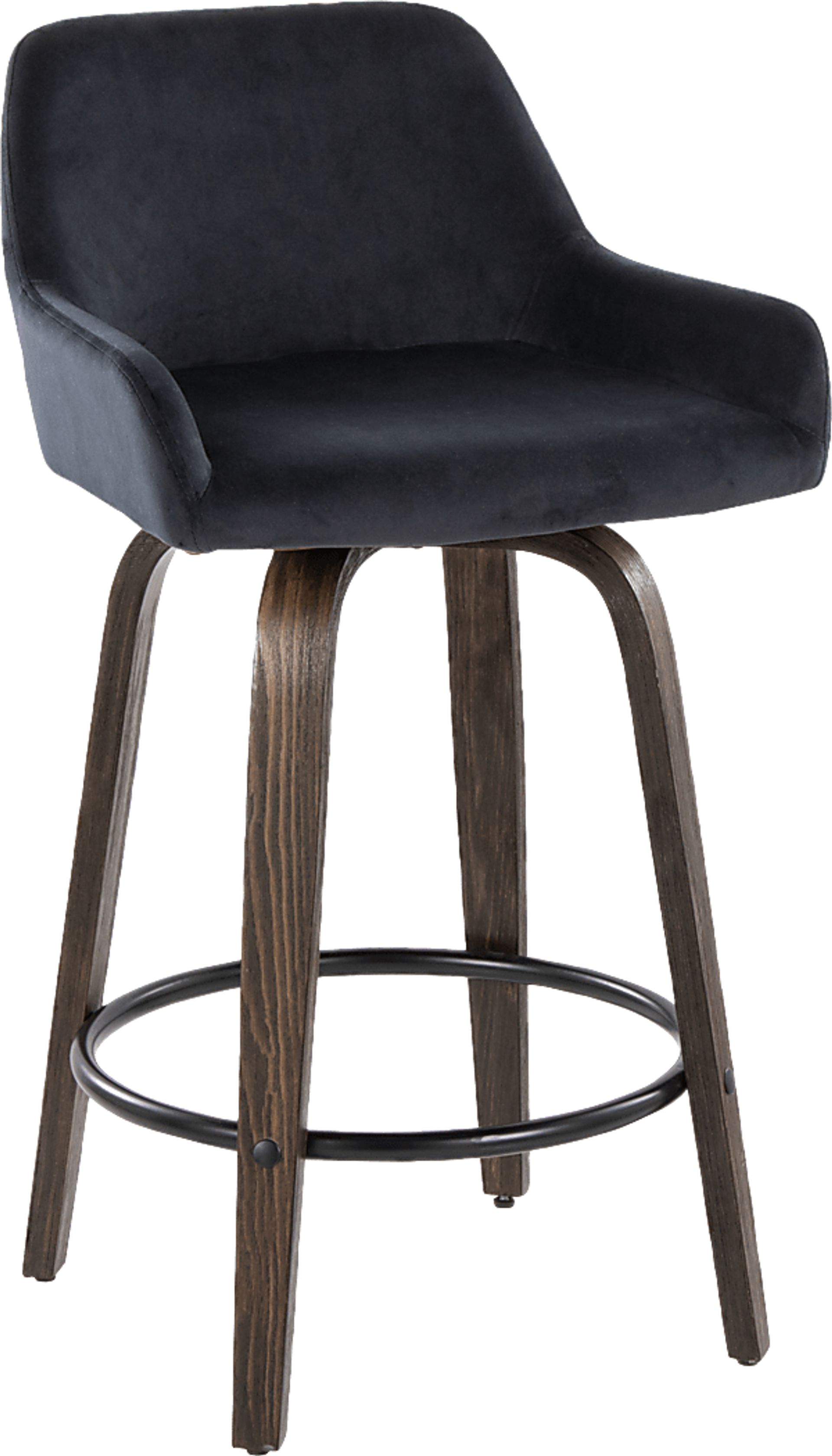 Rimcrest VII Black Swivel Counter Height Stool, Set of 2 - Image 6