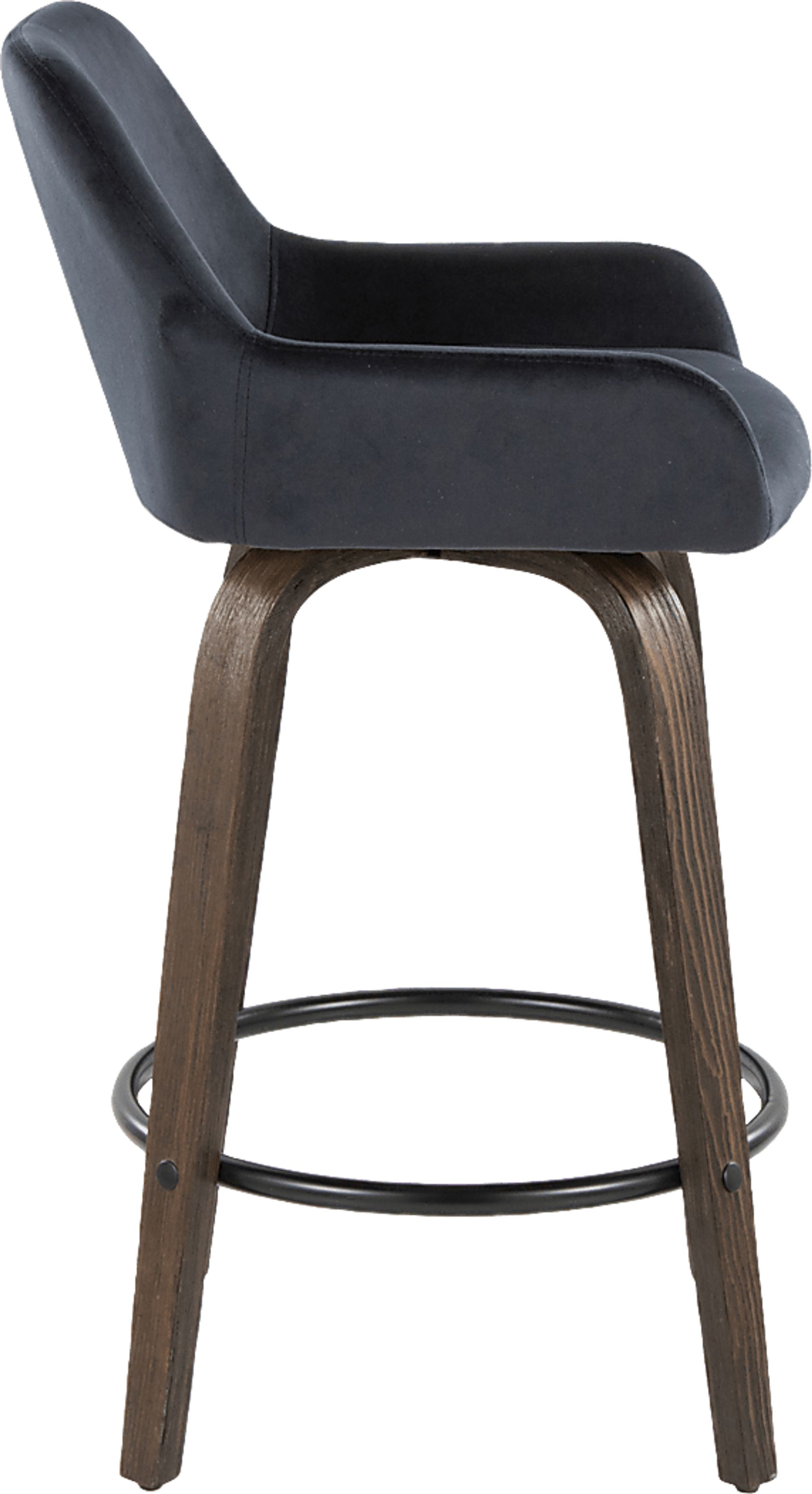 Rimcrest VII Black Swivel Counter Height Stool, Set of 2 - Image 7
