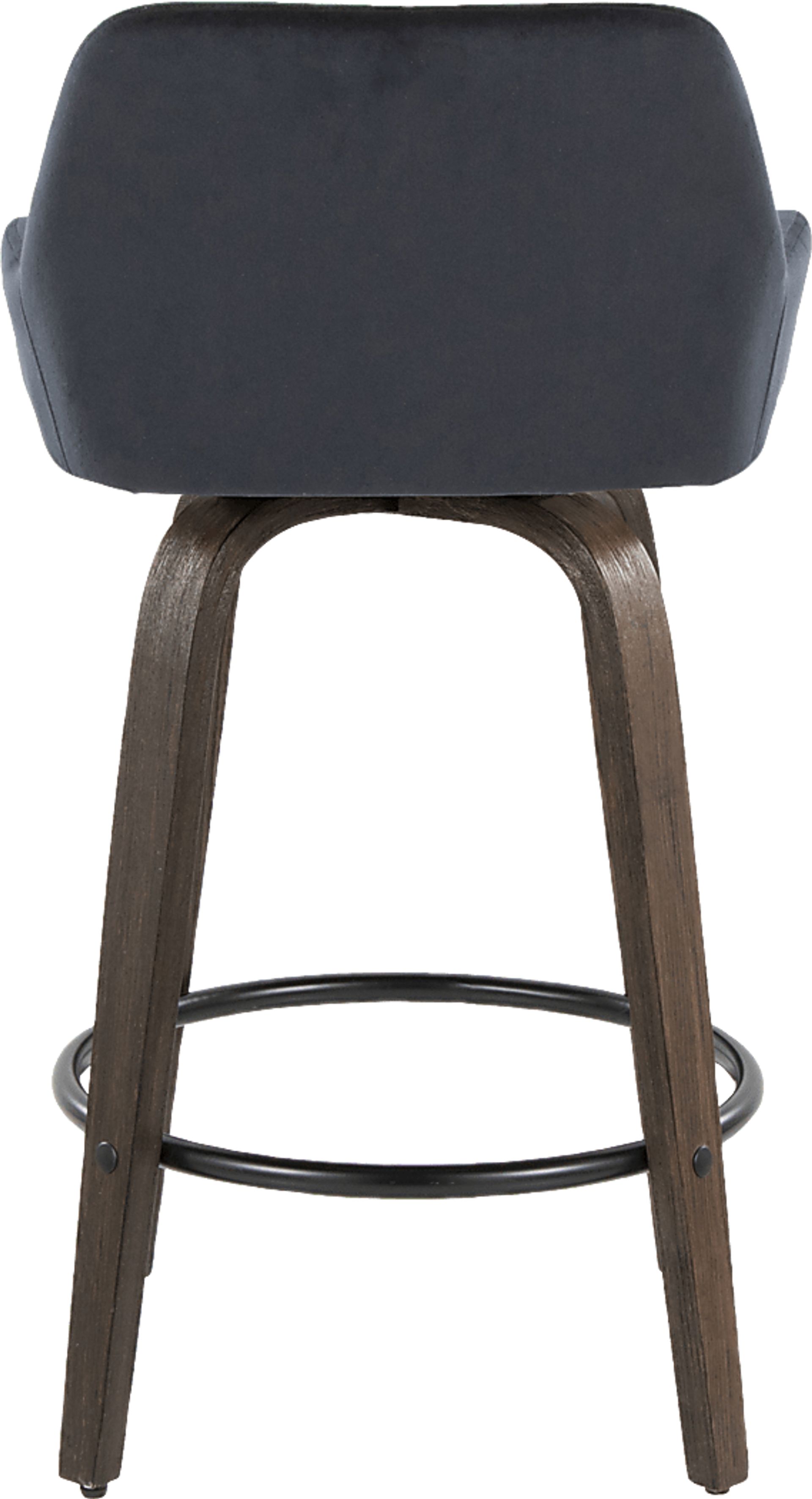 Rimcrest VII Black Swivel Counter Height Stool, Set of 2 - Image 9