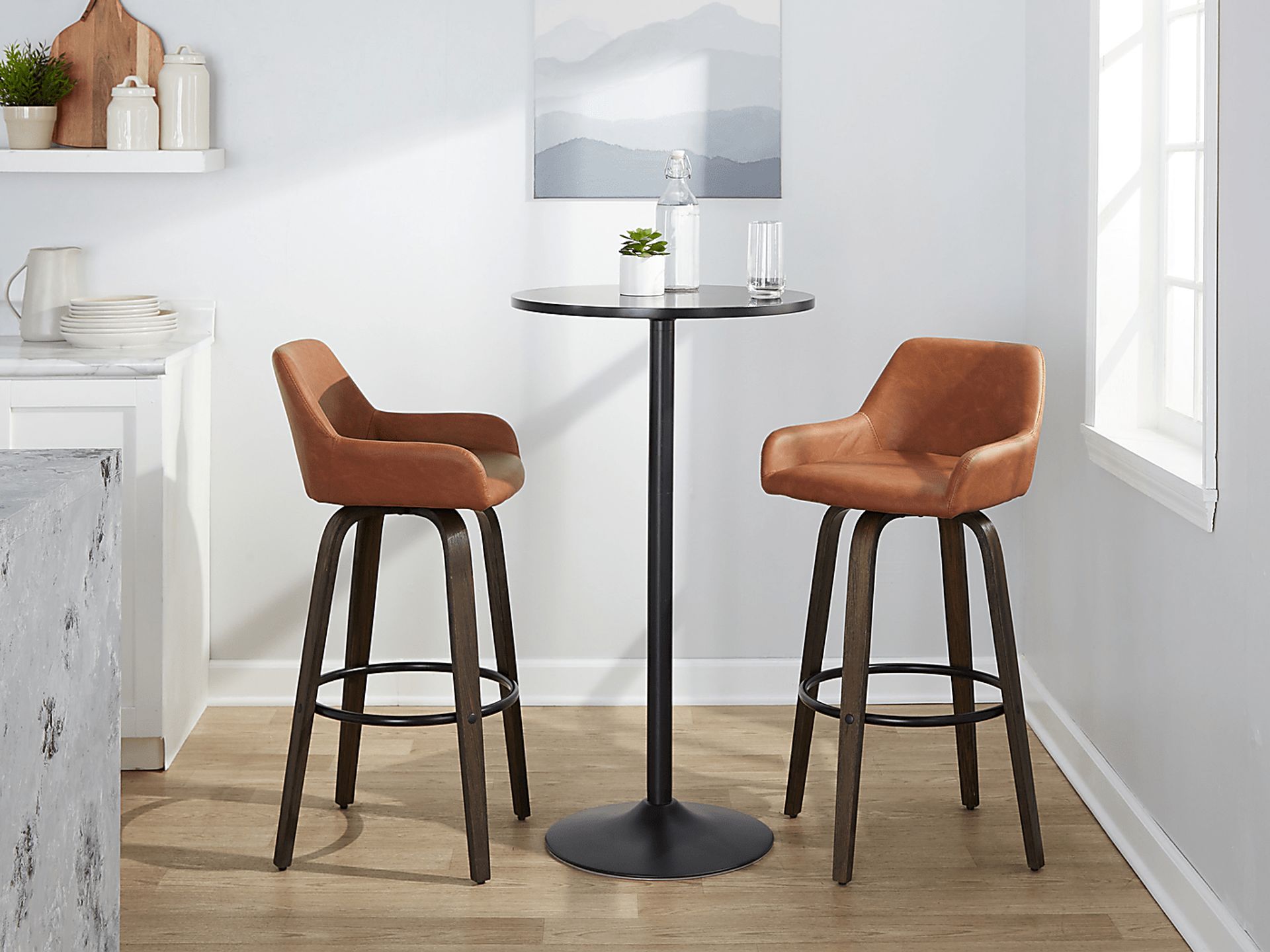 Rimcrest VII Camel Swivel Barstool, Set of 2 - Image 2
