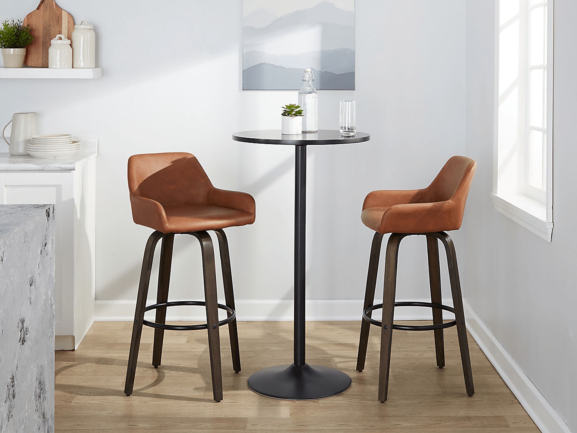 Rimcrest VII Camel Swivel Barstool, Set of 2 - Image 3