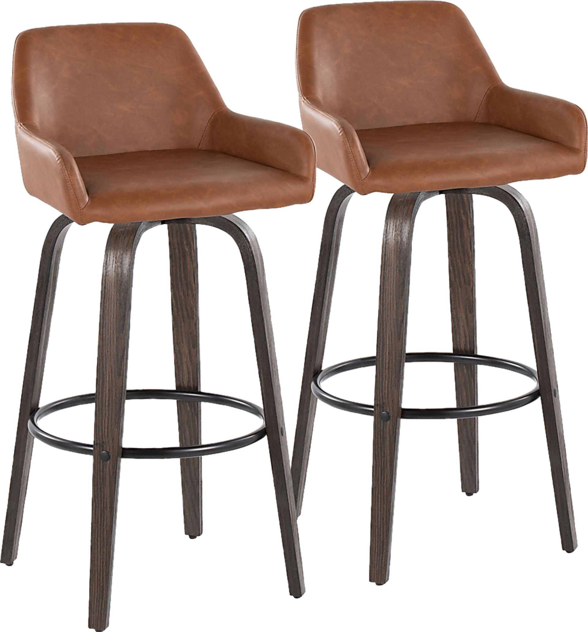 Rimcrest VII Camel Swivel Barstool, Set of 2 - Image 1