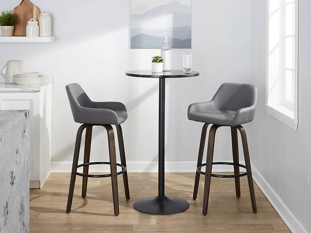 Rimcrest VII Gray Swivel Barstool, Set of 2 - Thumbnail - Image 2
