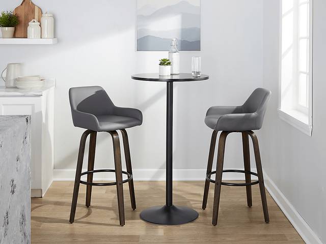Rimcrest VII Gray Swivel Barstool, Set of 2 - Thumbnail - Image 3
