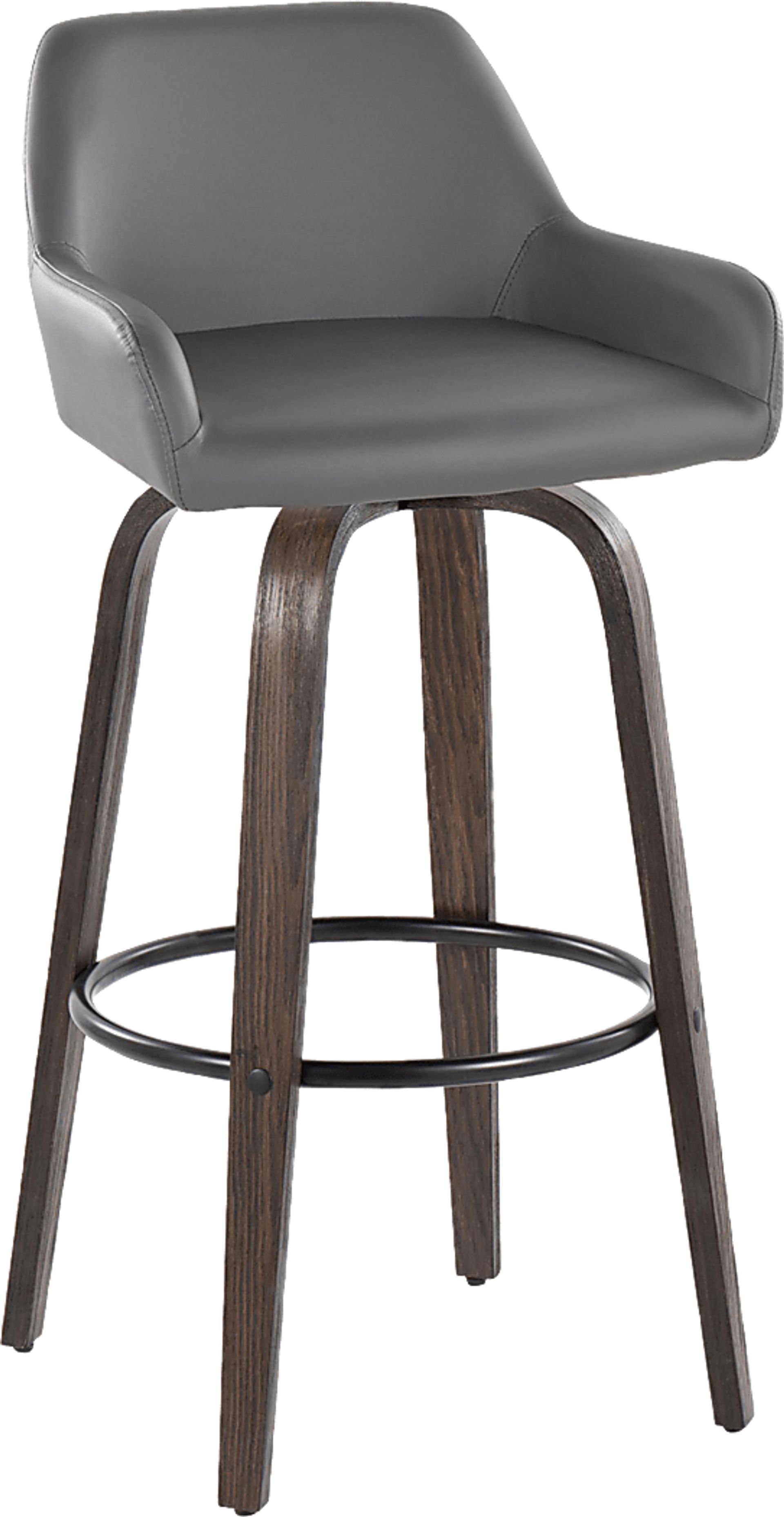 Rimcrest VII Gray Swivel Barstool, Set of 2 - Image 6
