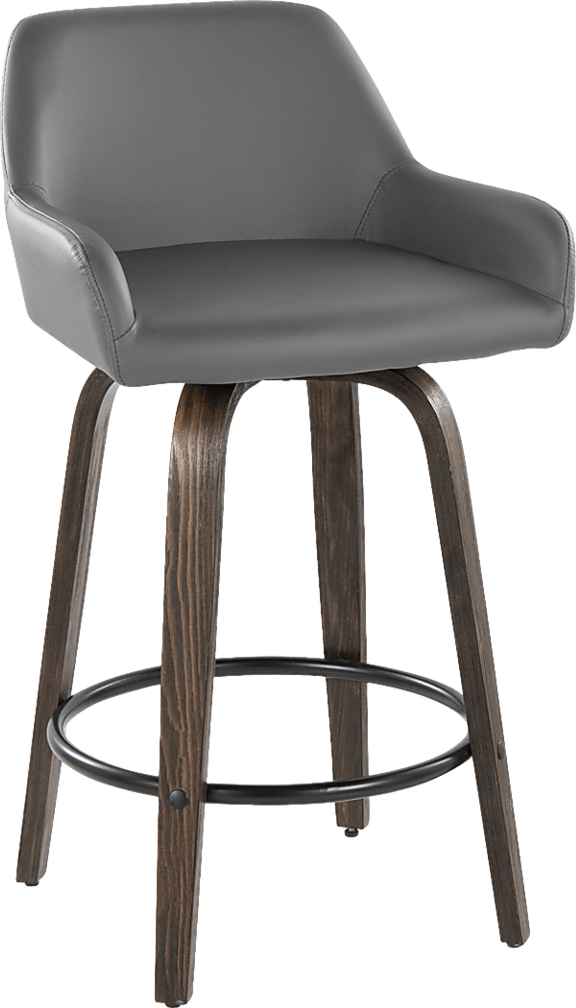 Rimcrest VII Gray Swivel Counter Height Stool, Set of 2 - Image 6