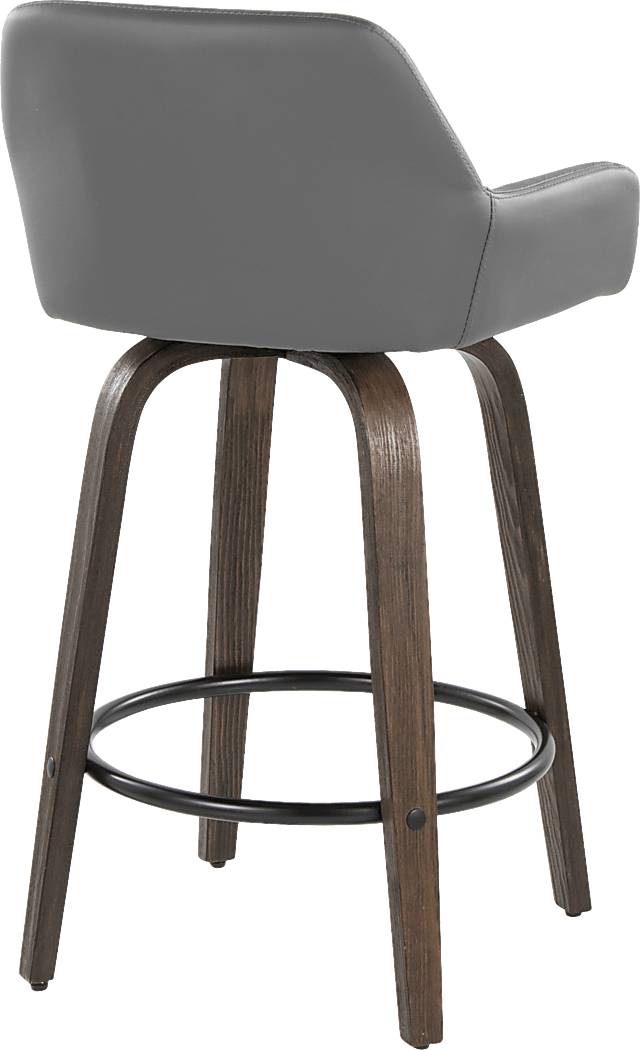 Rimcrest VII Gray Swivel Counter Height Stool, Set of 2 - Thumbnail - Image 8