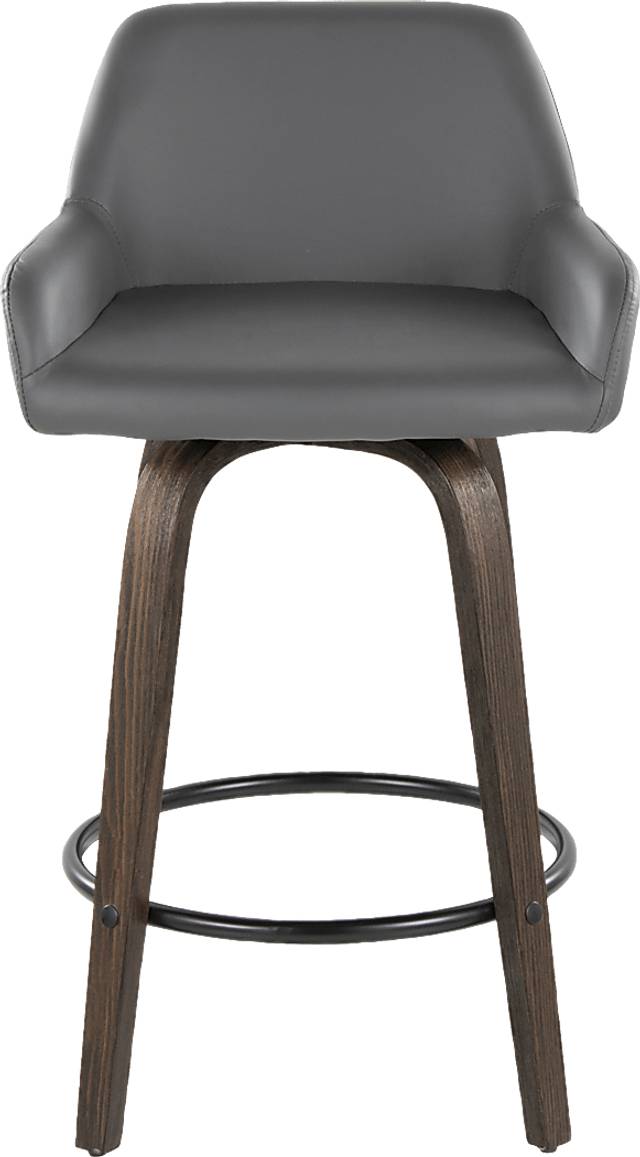 Rimcrest VII Gray Swivel Counter Height Stool, Set of 2 - Thumbnail - Image 10