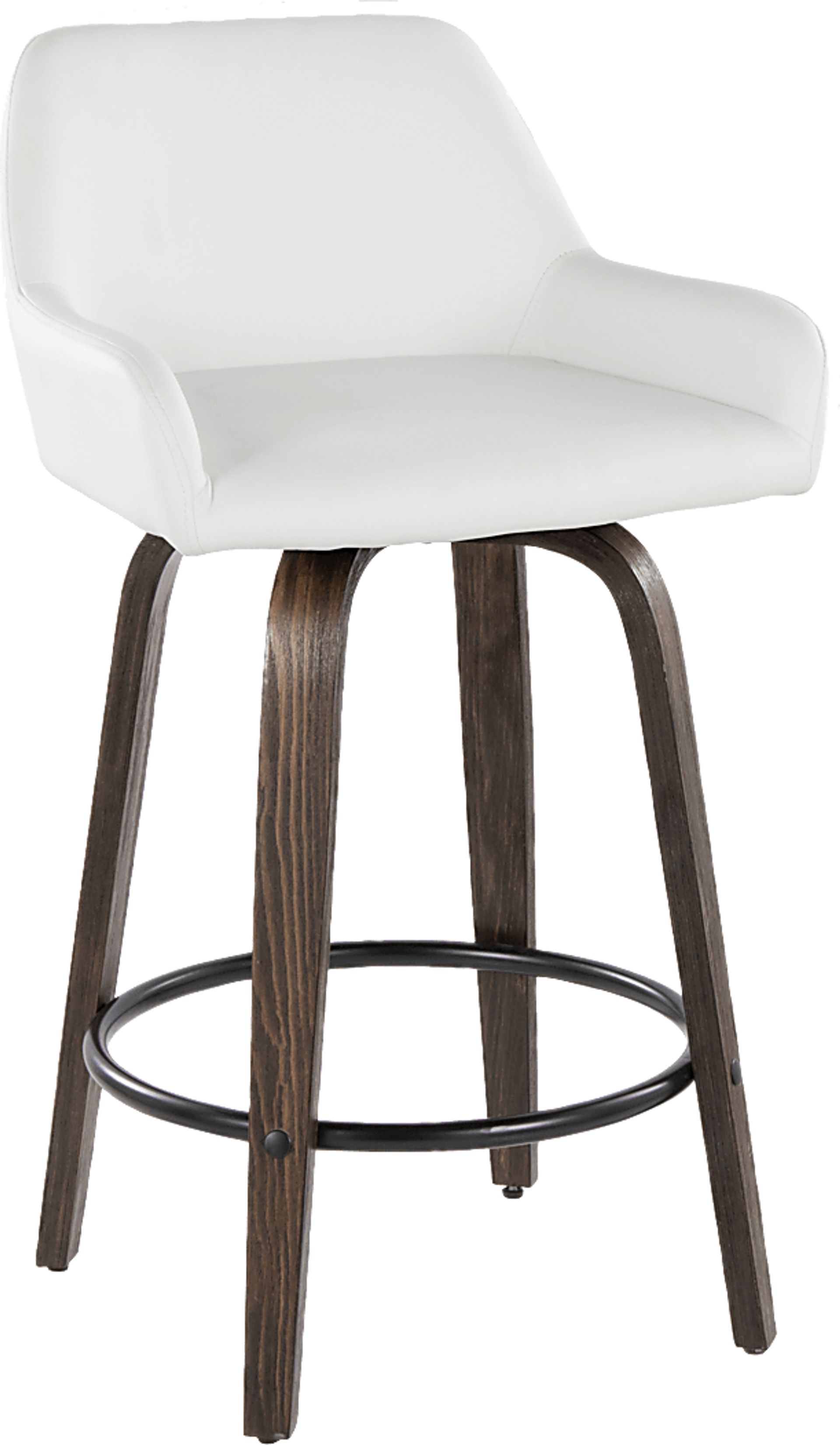 Rimcrest VII White Swivel Barstool, Set of 2 - Image 6